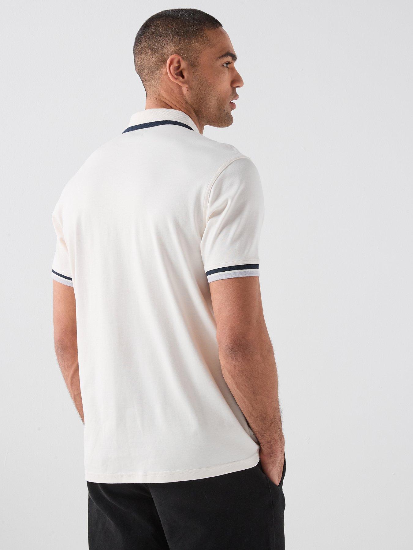 Image 2 of 4 of Barbour International Panter Interlock Zipped Polo Shirt - White