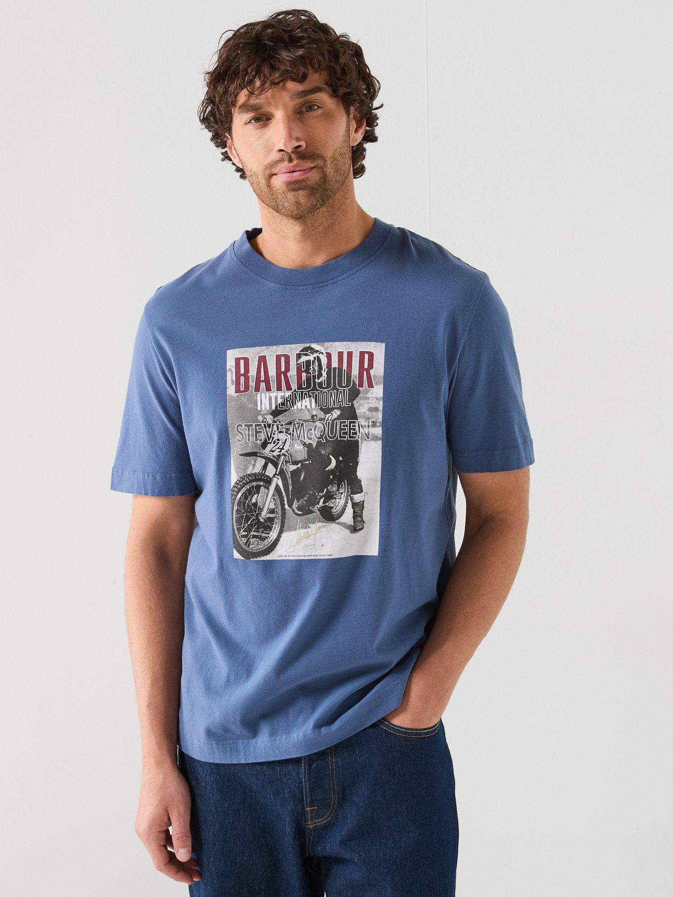 Barbour International Barbour International x Steve Mcqueen Arnes Photographic T-Shirt - Blue