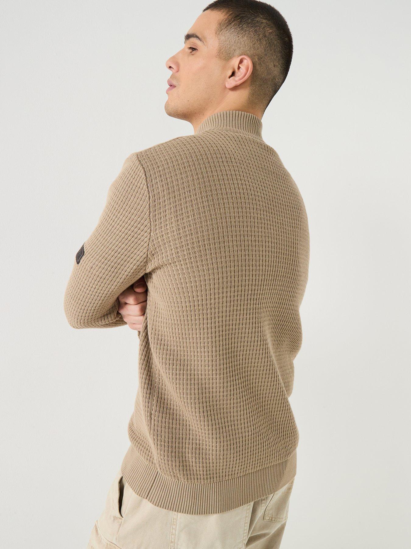 barbour-international-herring-half-zip-knitted-jumper-khakistillFront