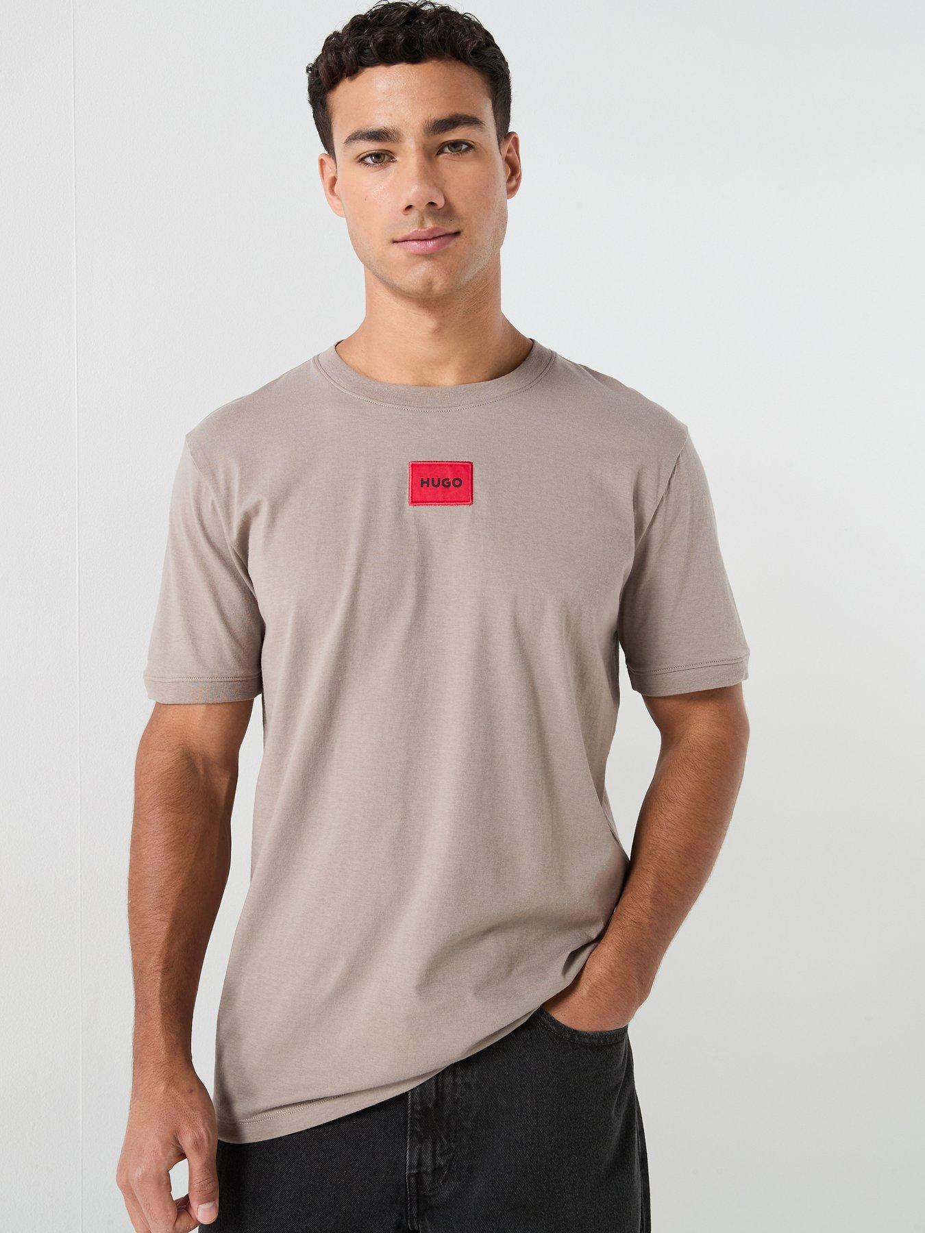 hugo-diragolino212-centre-patch-logo-t-shirt-light-brown