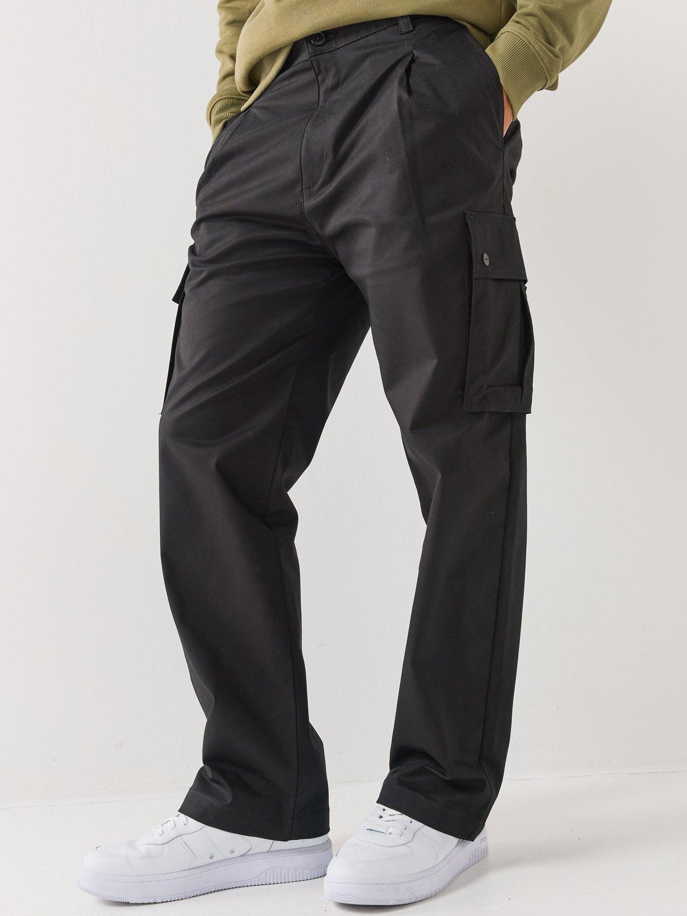 HUGO HUGO Craysen261 Straight Fit Cargo Trousers - Black