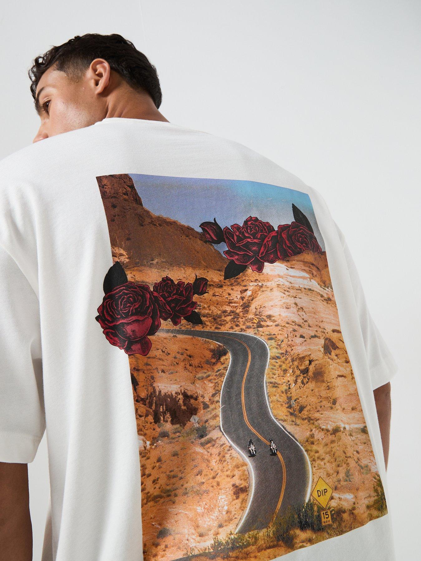 hugo-domans-rose-print-oversize-fit-t-shirt-naturaloutfit