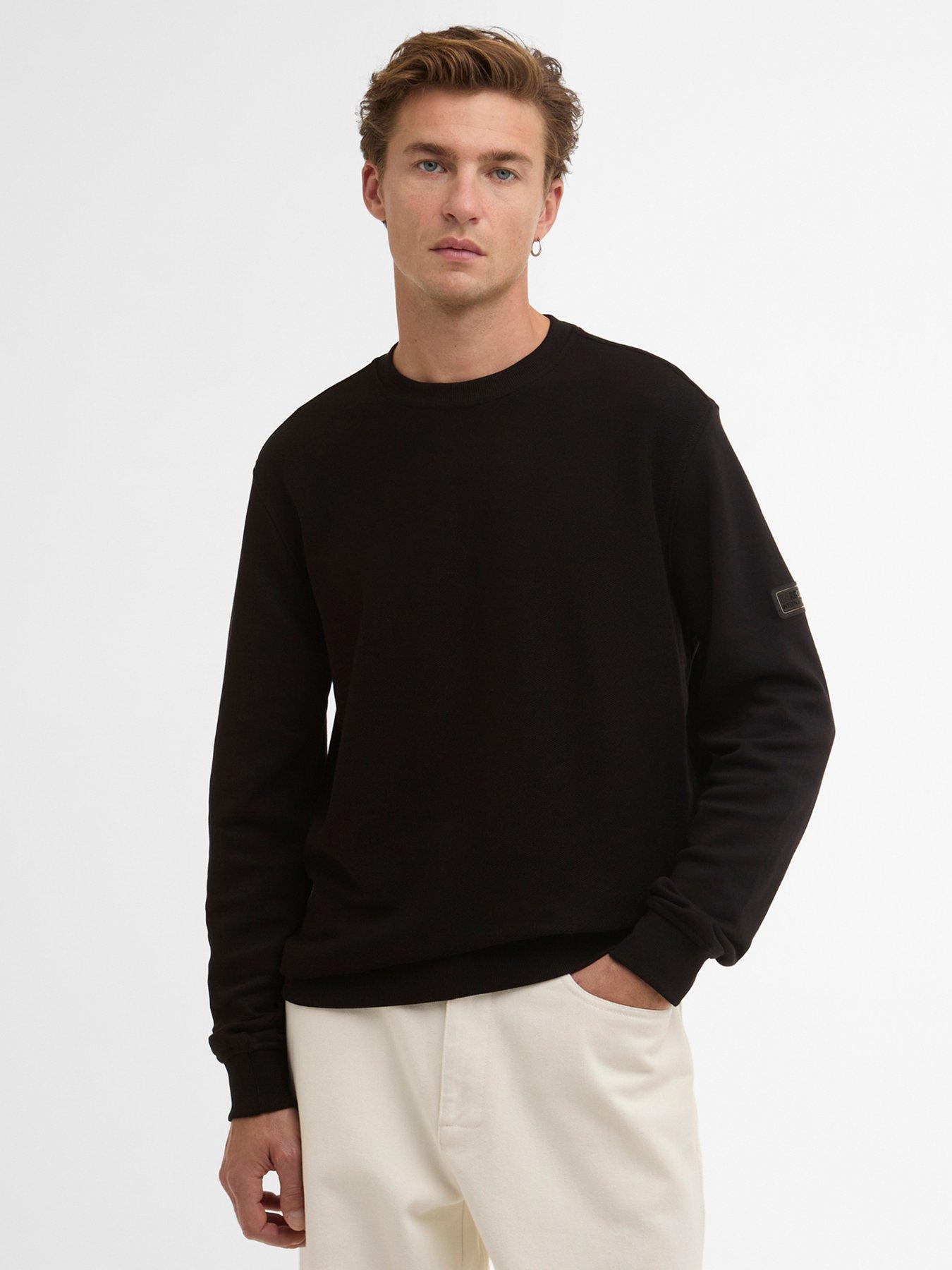 barbour-international-kaspain-crew-sweatshirt-blackfront