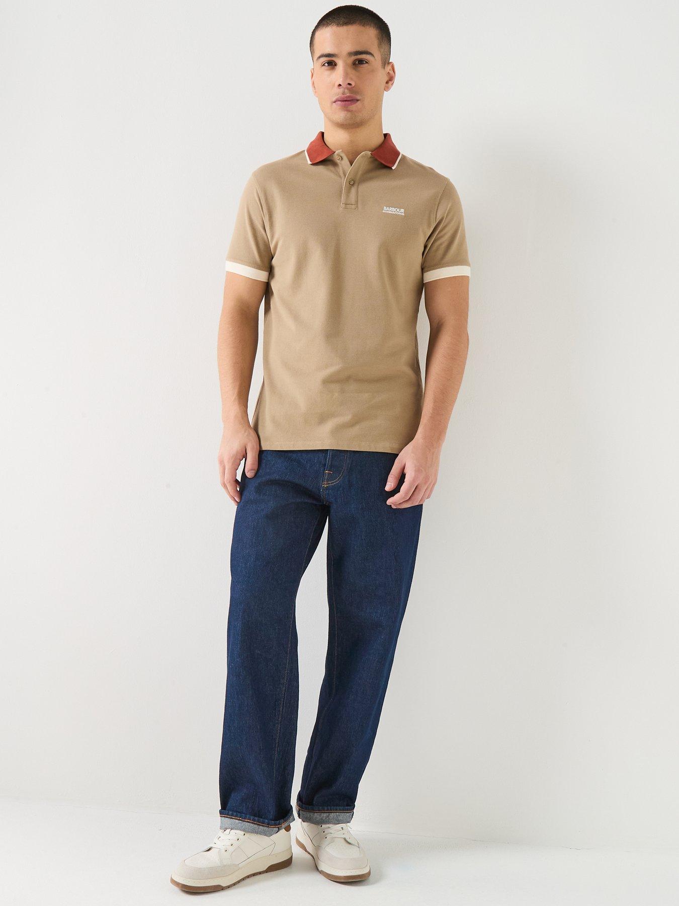 barbour-international-howall-tailored-polo-shirt-khakiback