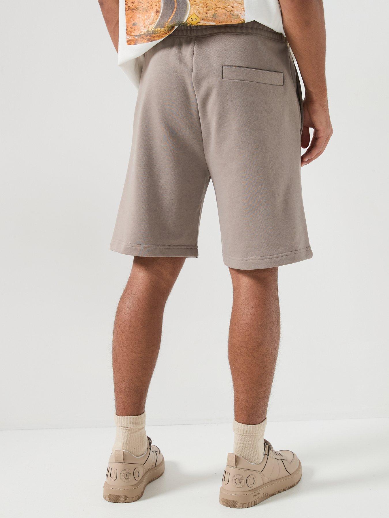 hugo-darix-relaxed-fit-jersey-shorts-light-brownstillFront