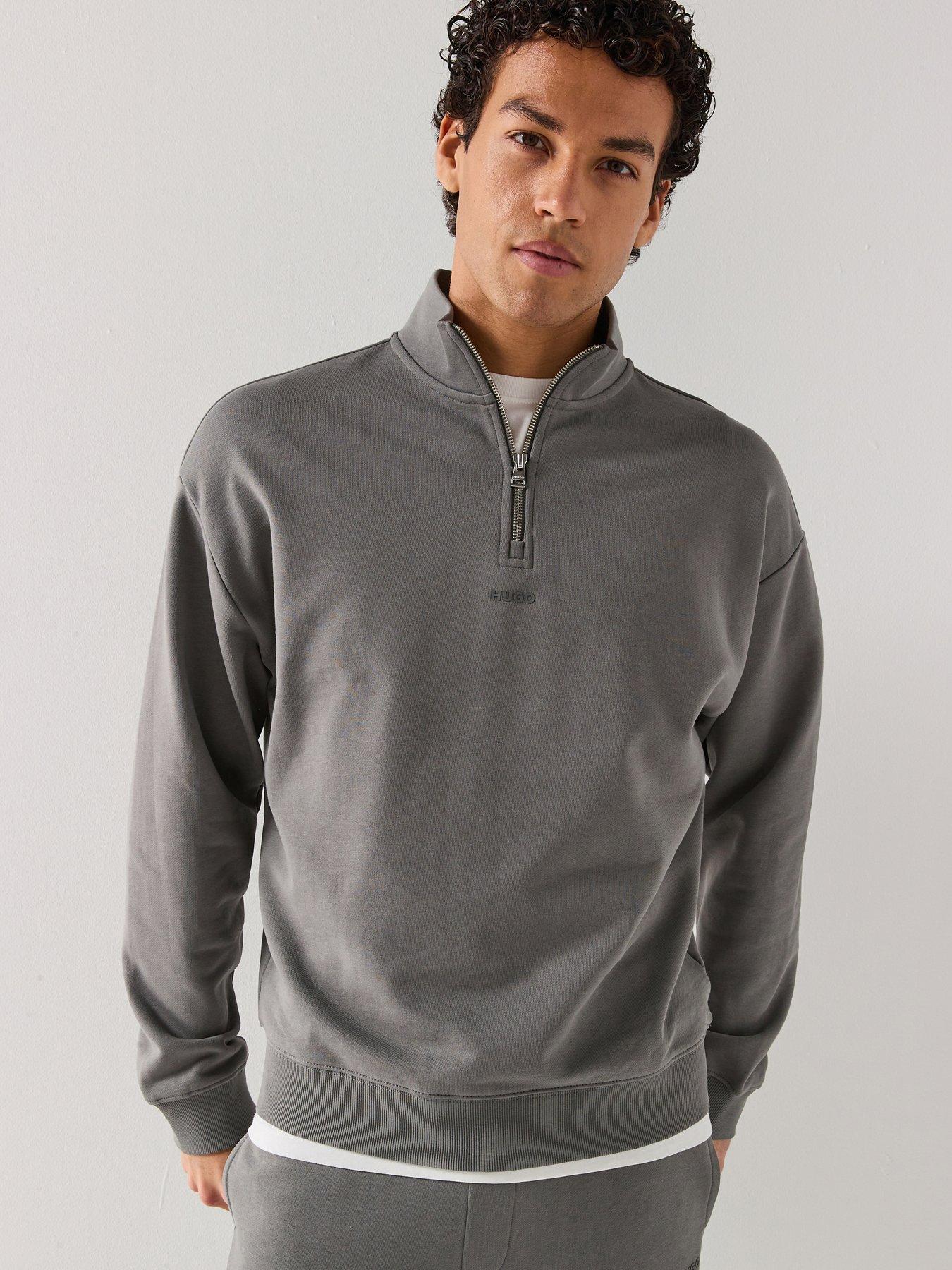 hugo-hugo-durty244-relaxed-fit-14-zip-sweat-dark-greyfront