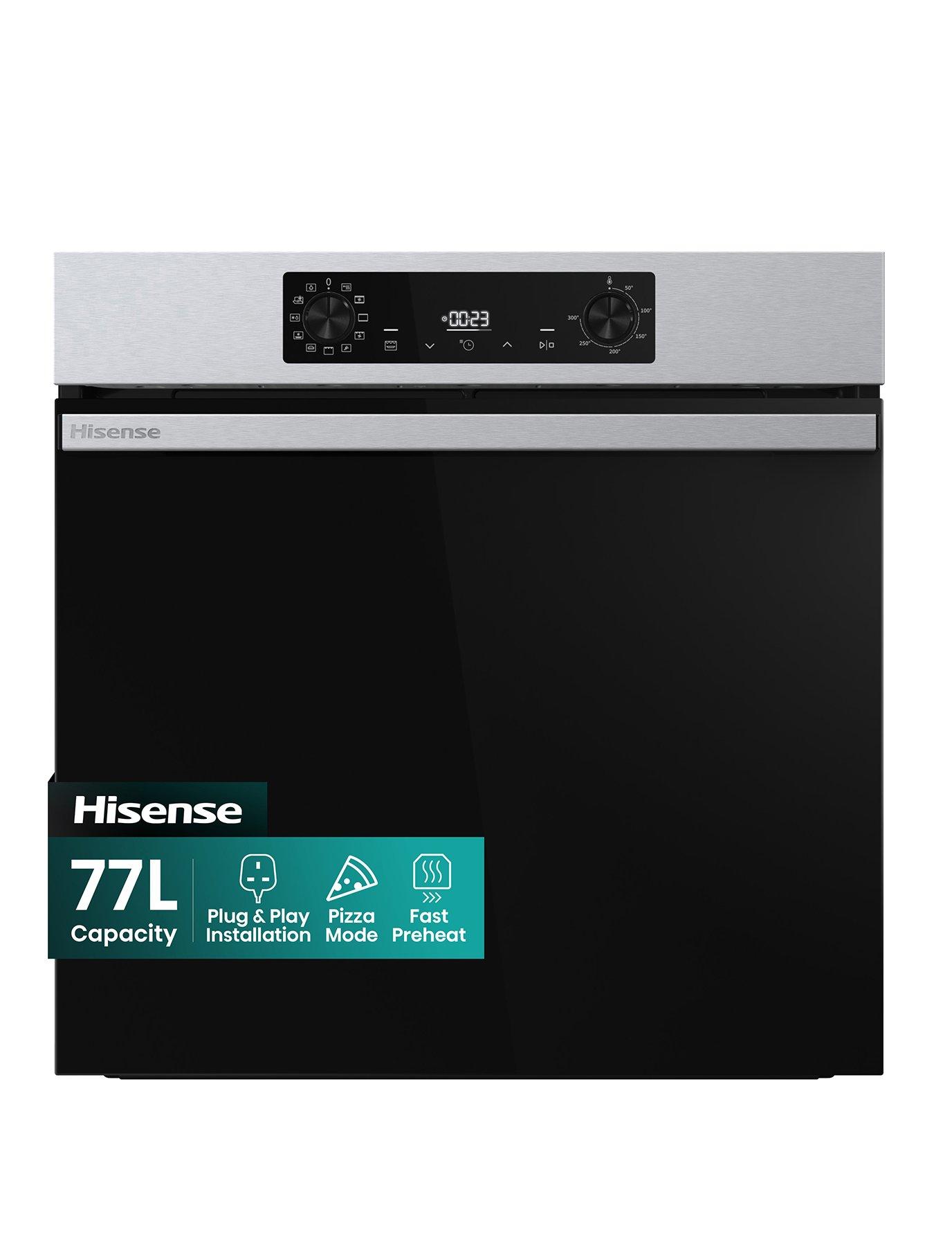 Hisense Hisense Hi2 BI622AXPGUK Built In Electric Single Steam, Plug  &  Play Oven - Stainless Steel/Black