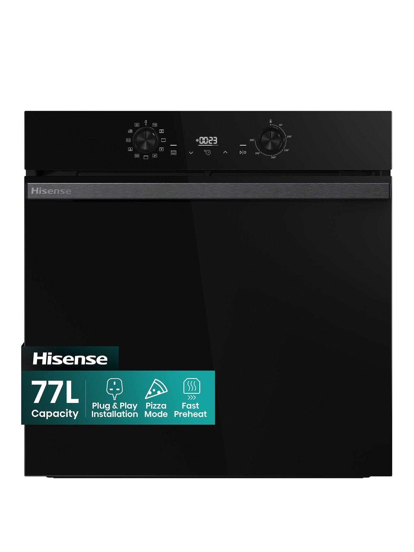 Hisense Hisense Hi2 BI622ABPGUK Built In Electric Single Steam, Plug  &  Play Oven - Jet Black