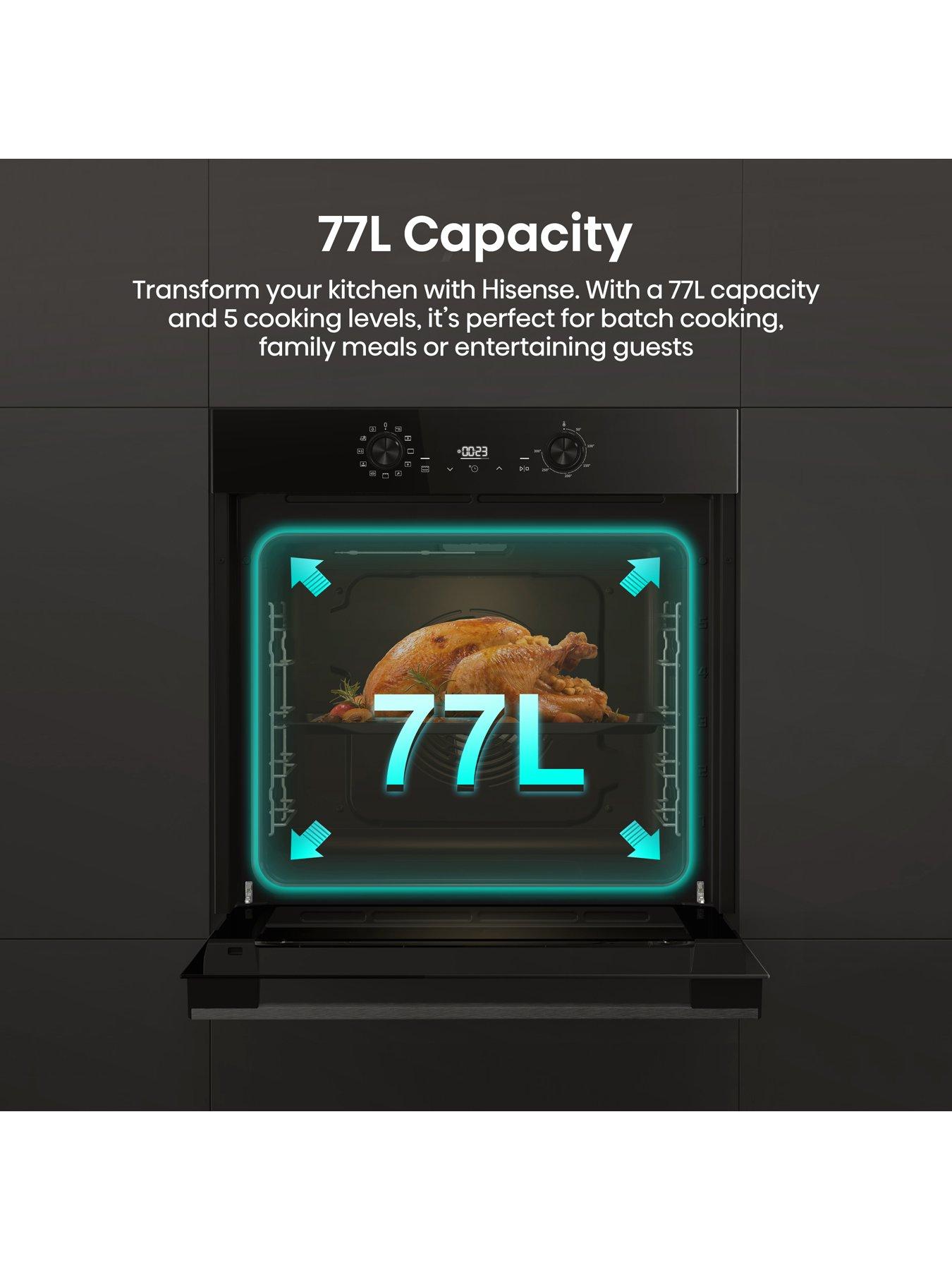 Image 3 of 7 of Hisense Hisense Hi2 BI624CBPGUK Built In Electric Single Catalytic, Plug &amp; Play Oven - Jet Black