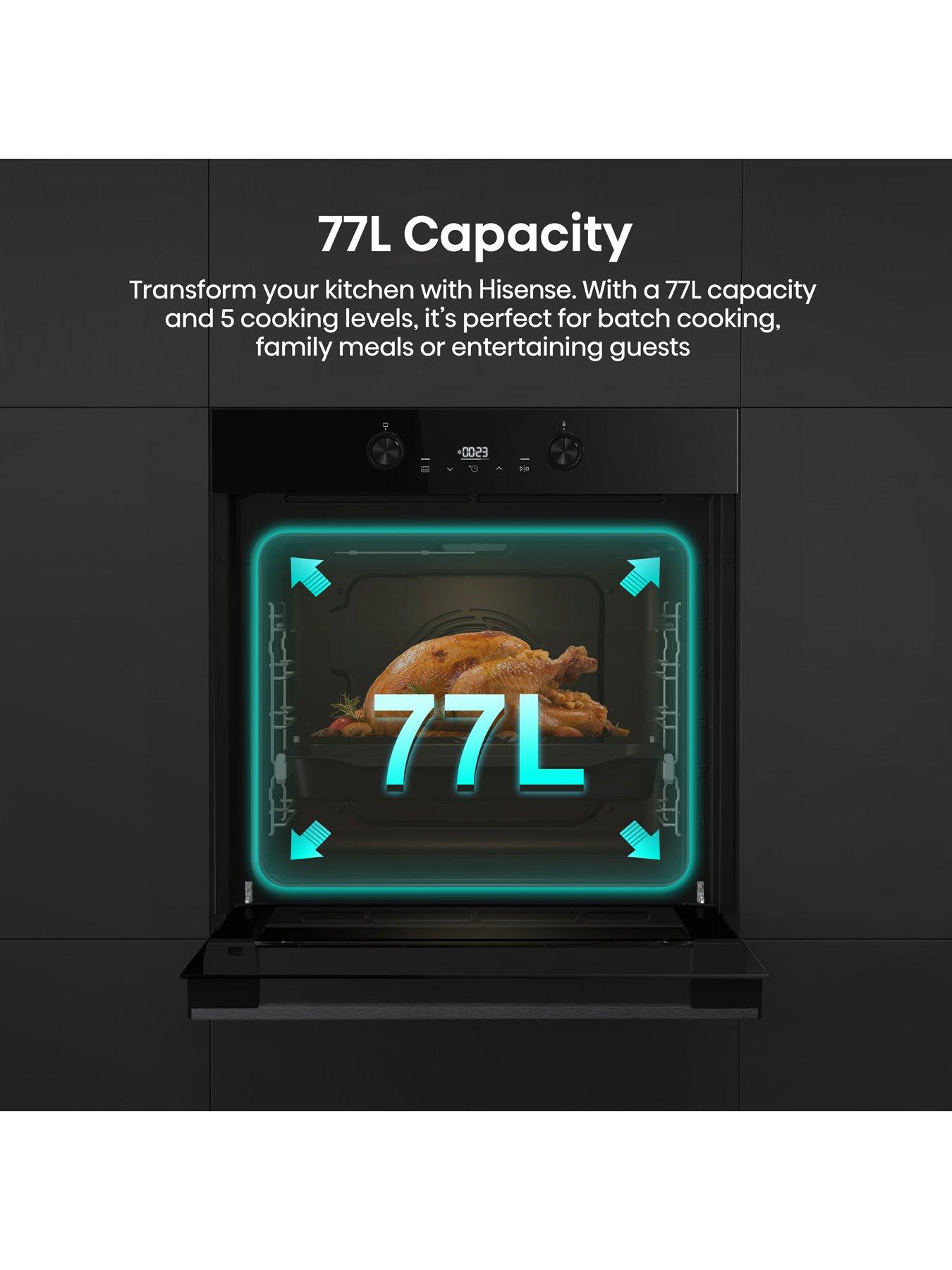 Image 3 of 7 of Hisense Hisense Hi4 BlackLine BI64223ADBGUK Built In Electric Single Steam Oven - Jet Black