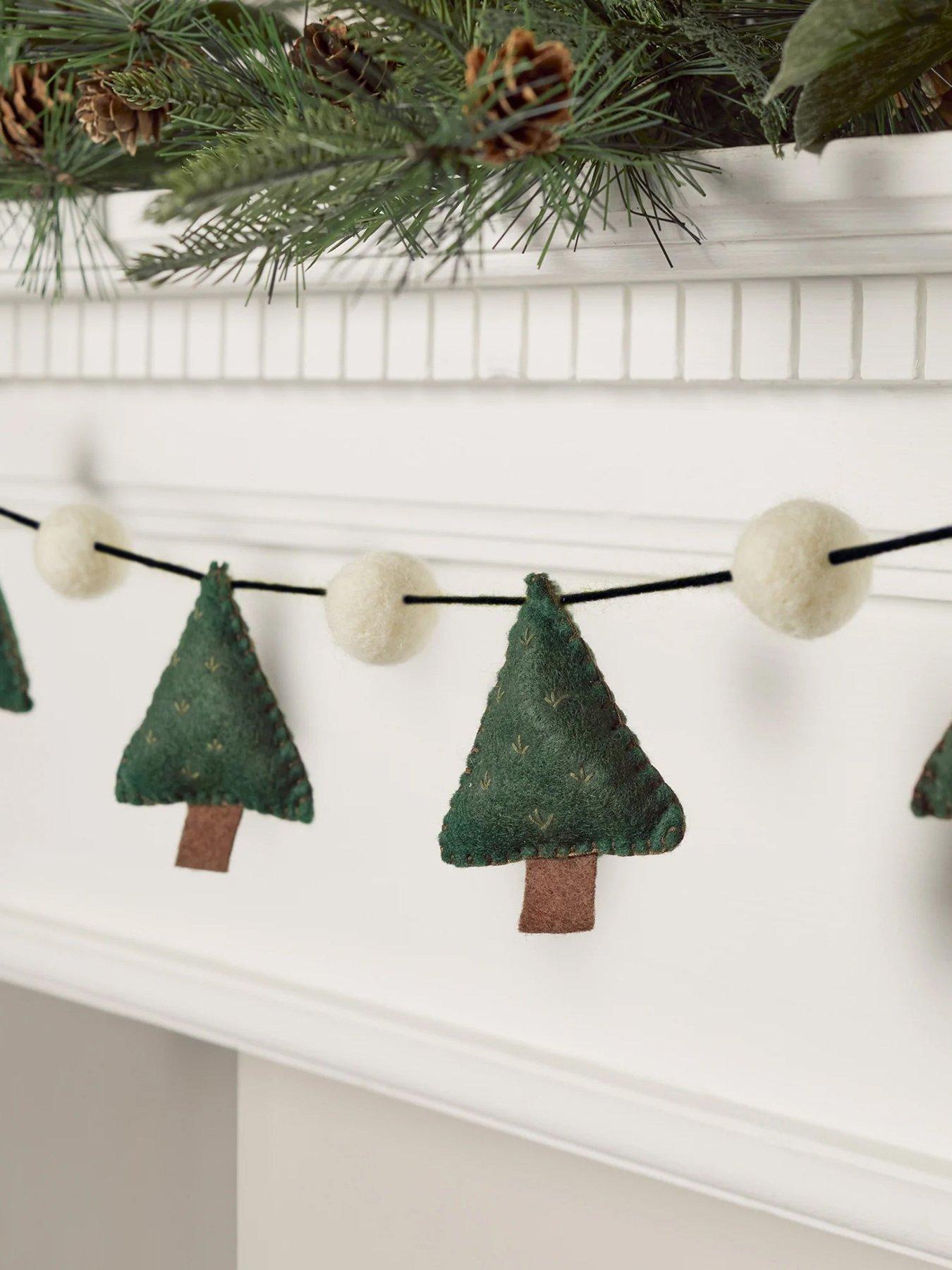 Lights4Fun Felt Tree Christmas Garland