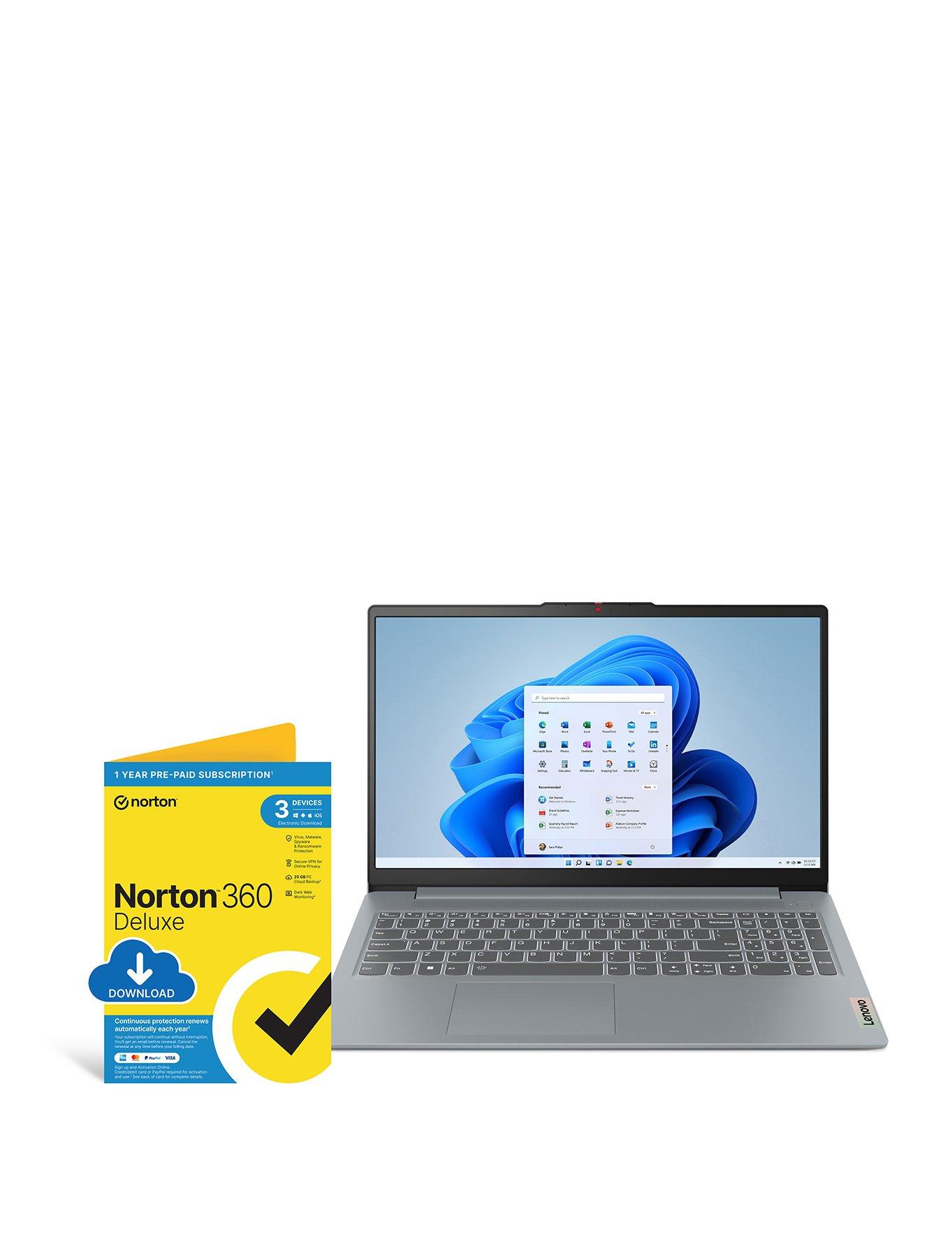 Lenovo IdeaPad Slim 3 15IAN8 - 15.6in FHD IPS - Intel Core i3 - 8GB RAM - 128GB SSD - Grey - With Norton 360