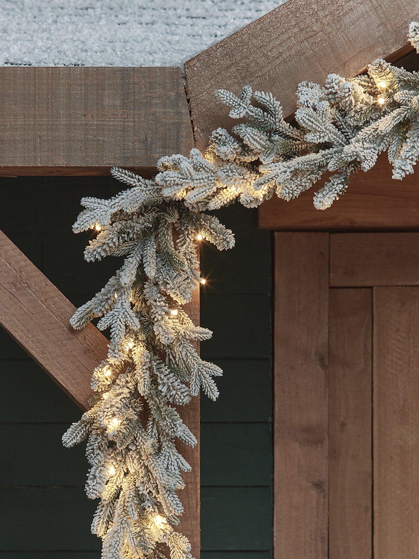 lights4fun-25m-pre-lit-outdoor-snowy-christmas-garland