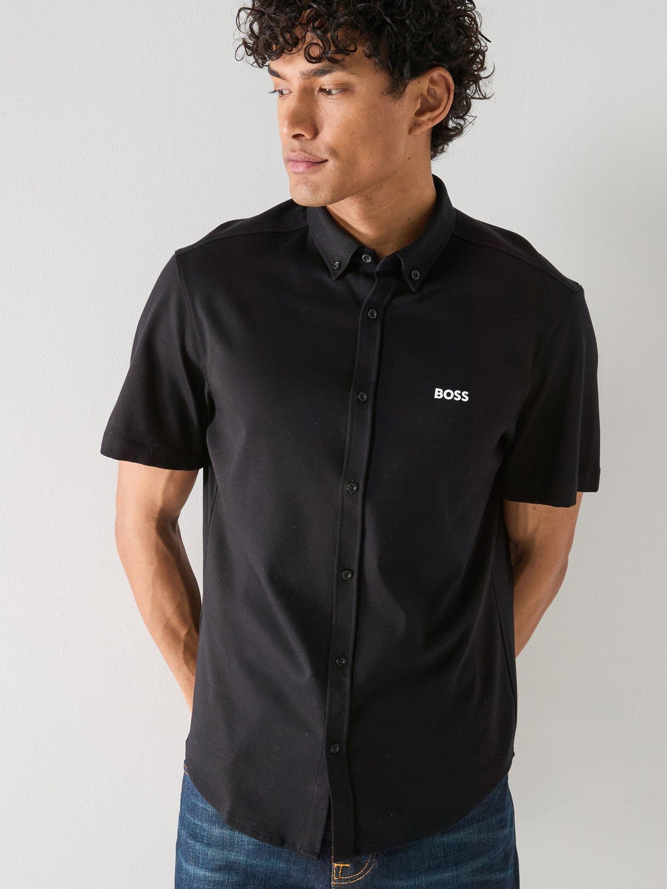 BOSS Boss St_motion S Relaxed Fit Shirts - Black