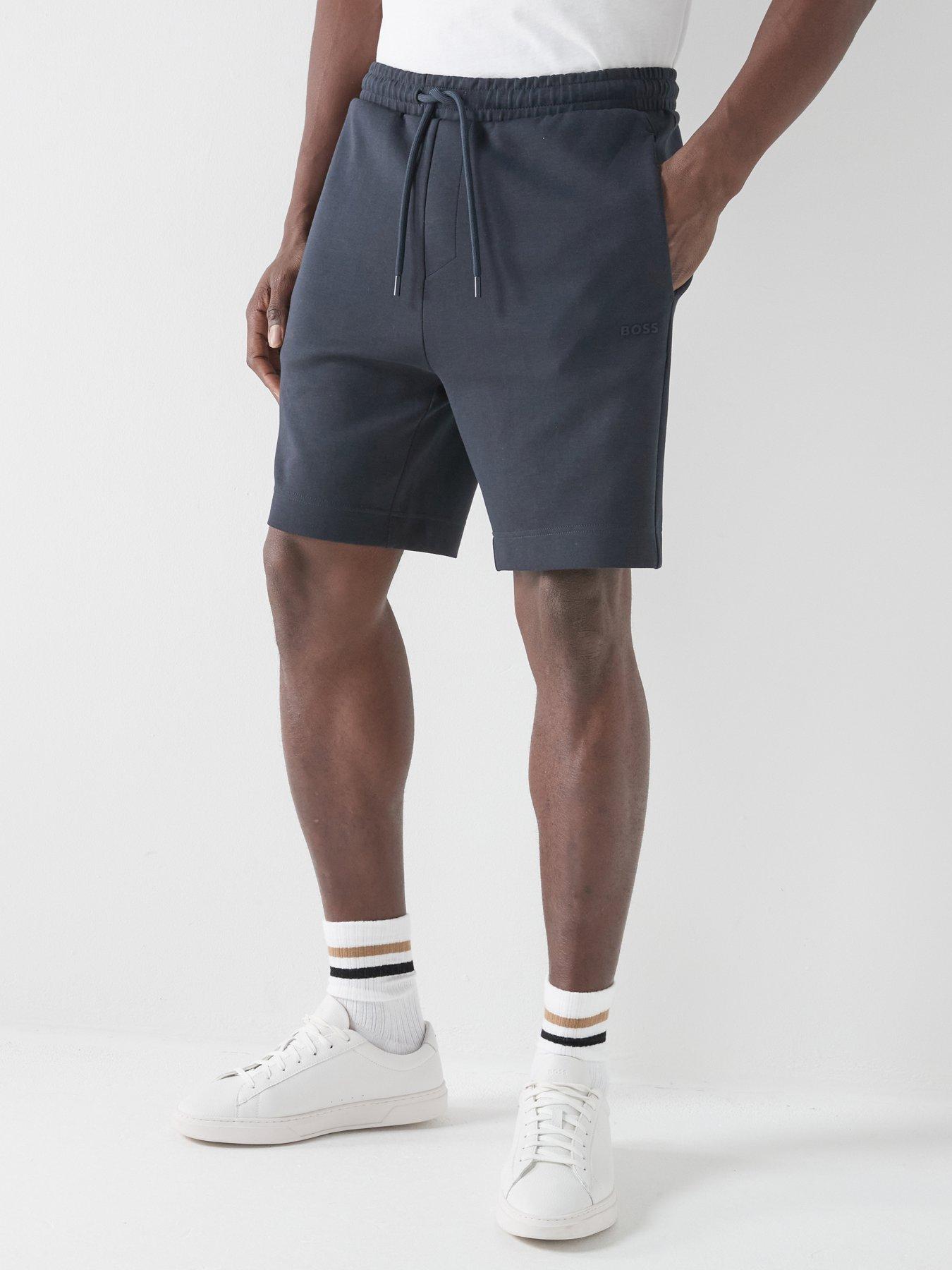 Image 1 of 5 of BOSS Headlo Rib Jersey Shorts - Blue
