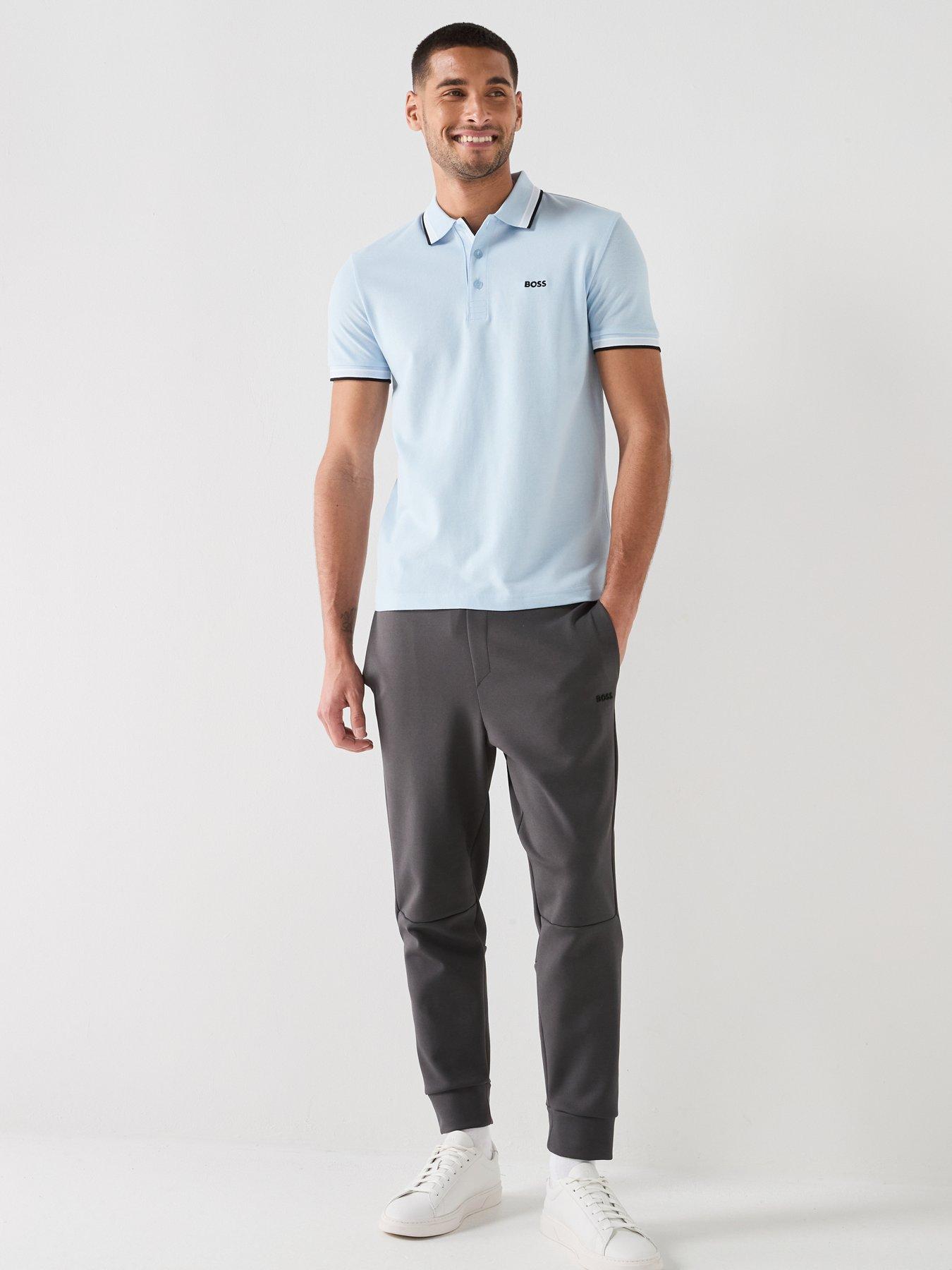 Image 3 of 6 of BOSS Paddy Tipped Polo Shirt - Light Blue