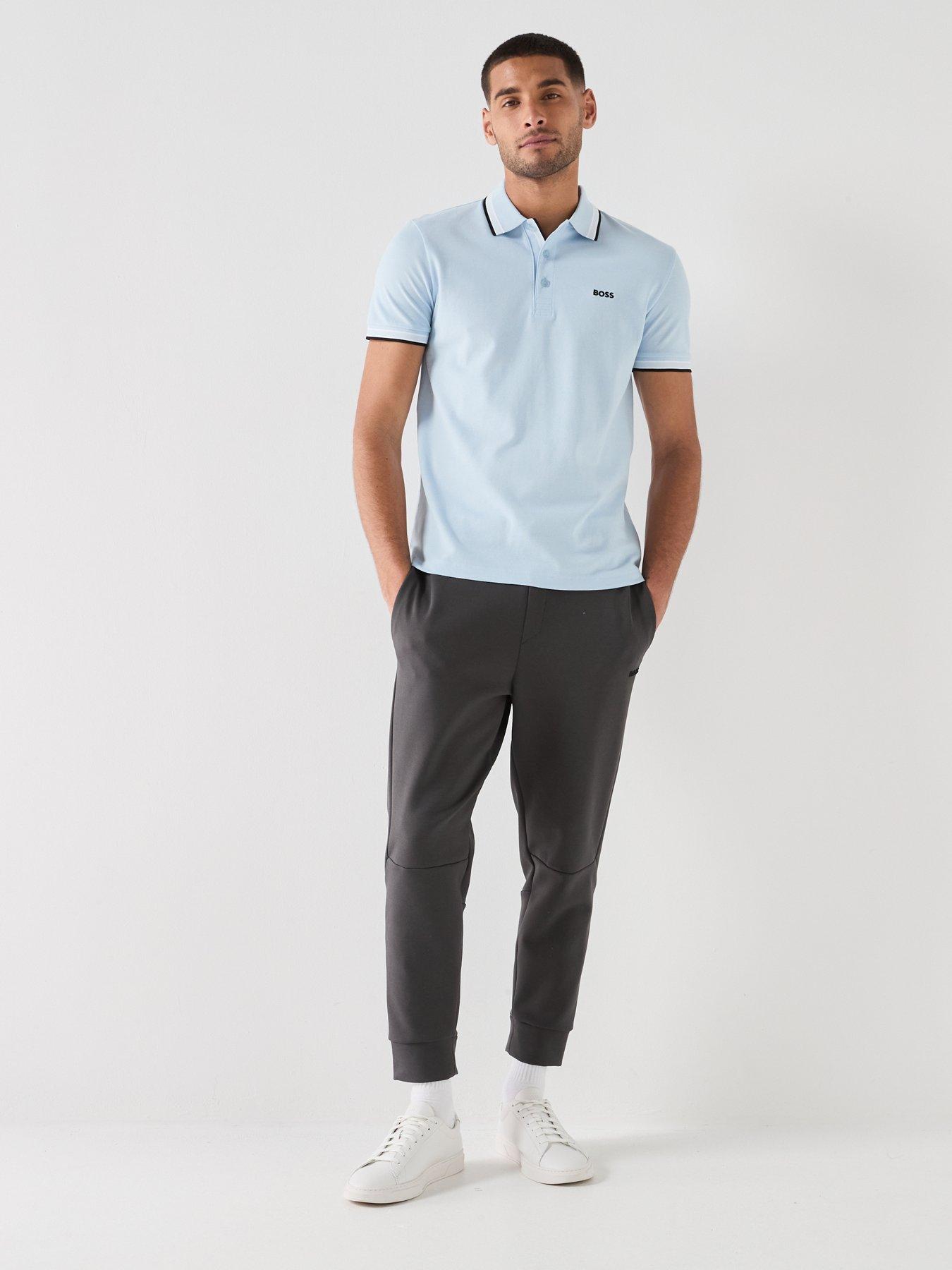 Image 5 of 6 of BOSS Paddy Tipped Polo Shirt - Light Blue