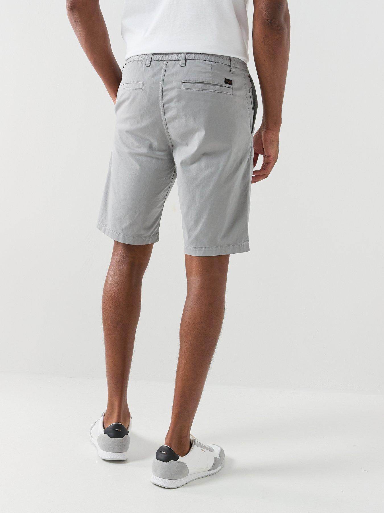 Image 2 of 5 of BOSS Chino Tapered Drawstring Shorts - Silver