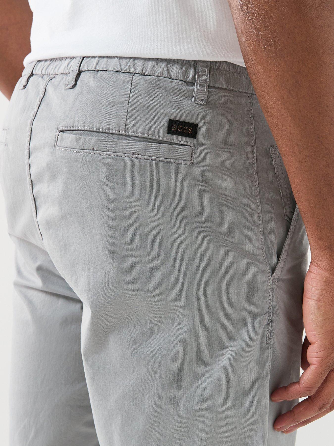 Image 5 of 5 of BOSS Chino Tapered Drawstring Shorts - Silver