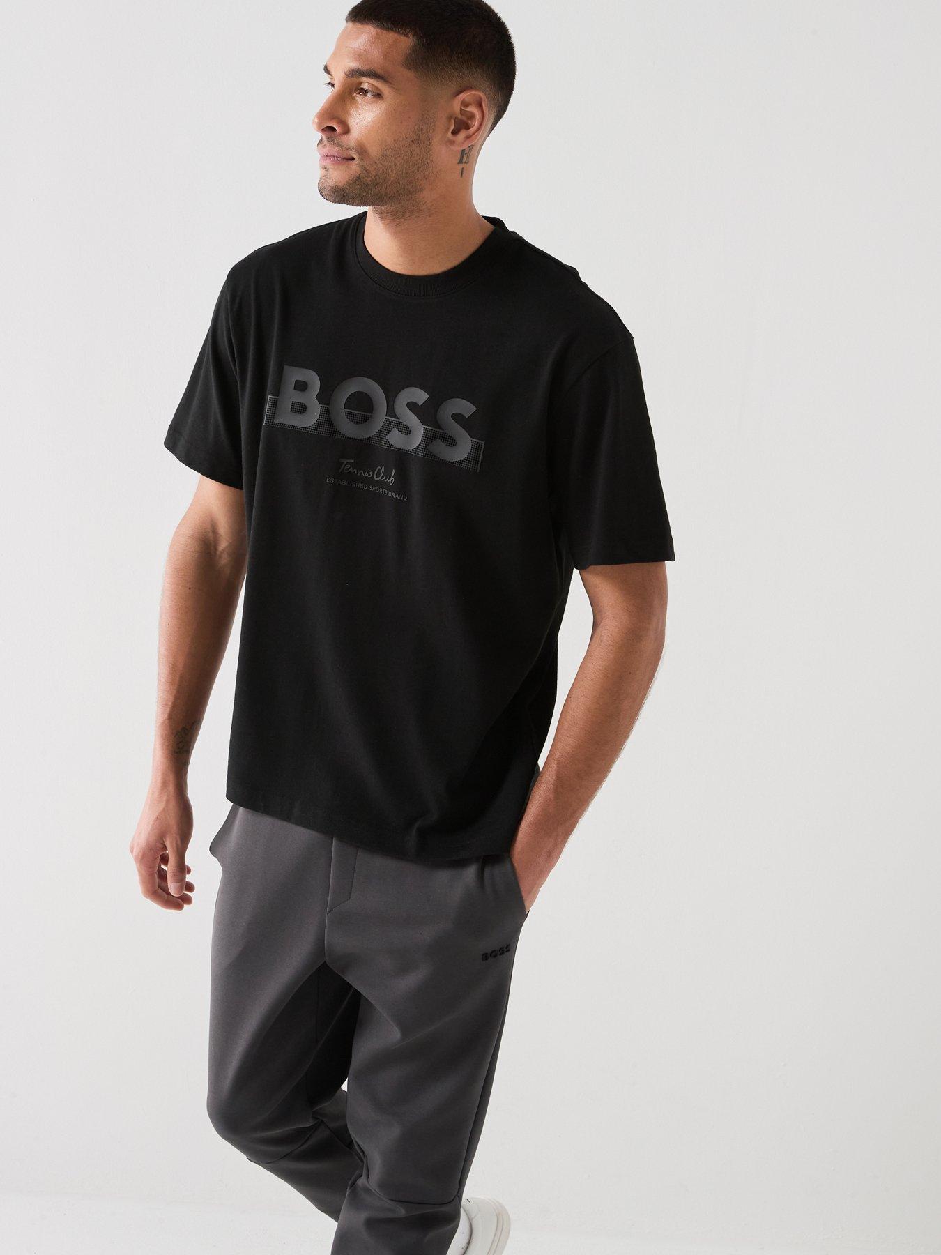 BOSS Ts_Member Logo Tennis Club T-Shirt - Black