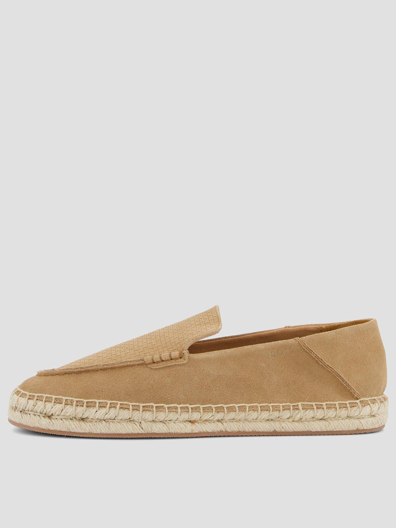 BOSS Madeira Moccasin Suede Espadrilles - Beige