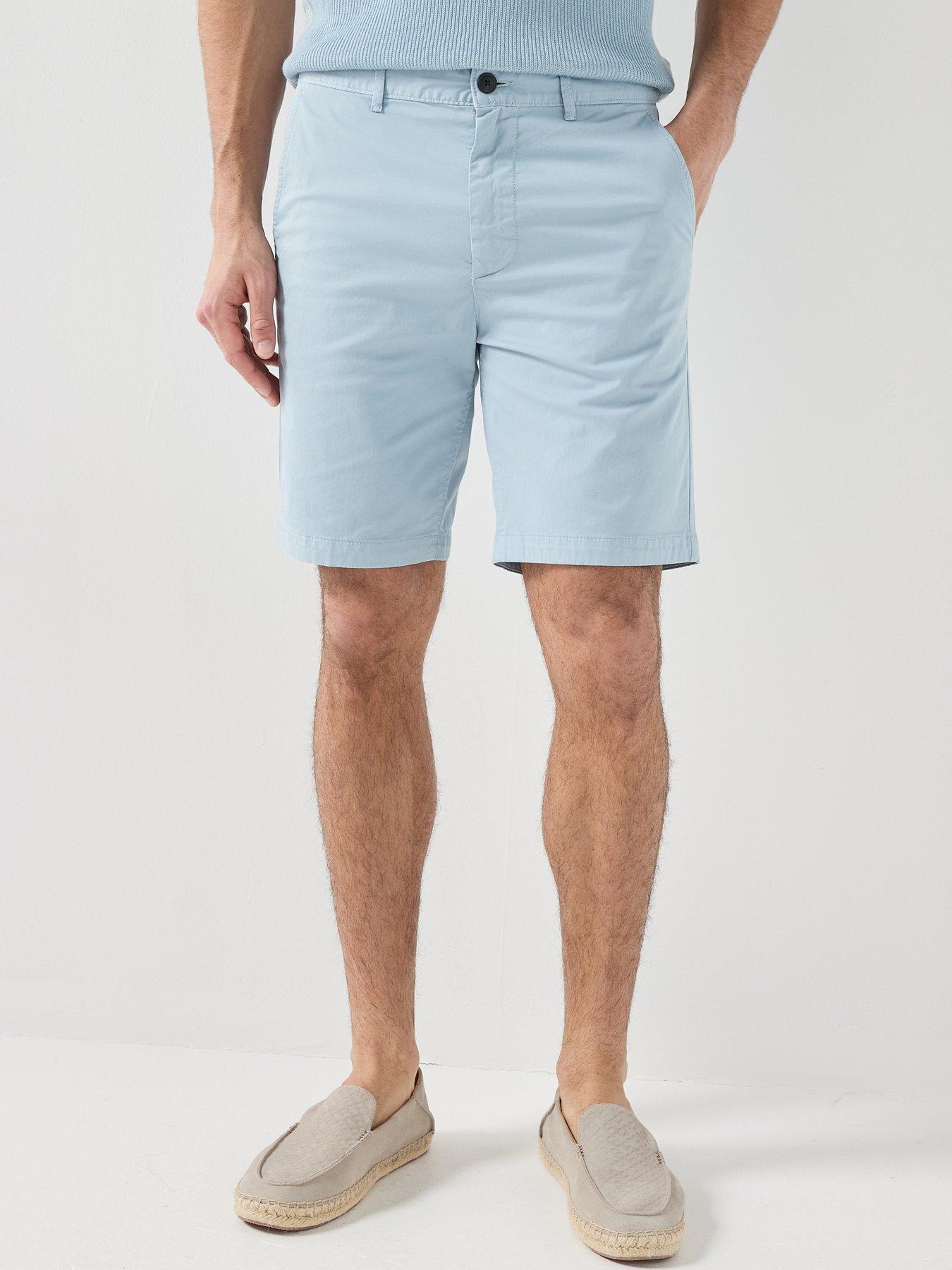 Image 1 of 4 of BOSS Chino Slim Fit Shorts - Light Blue