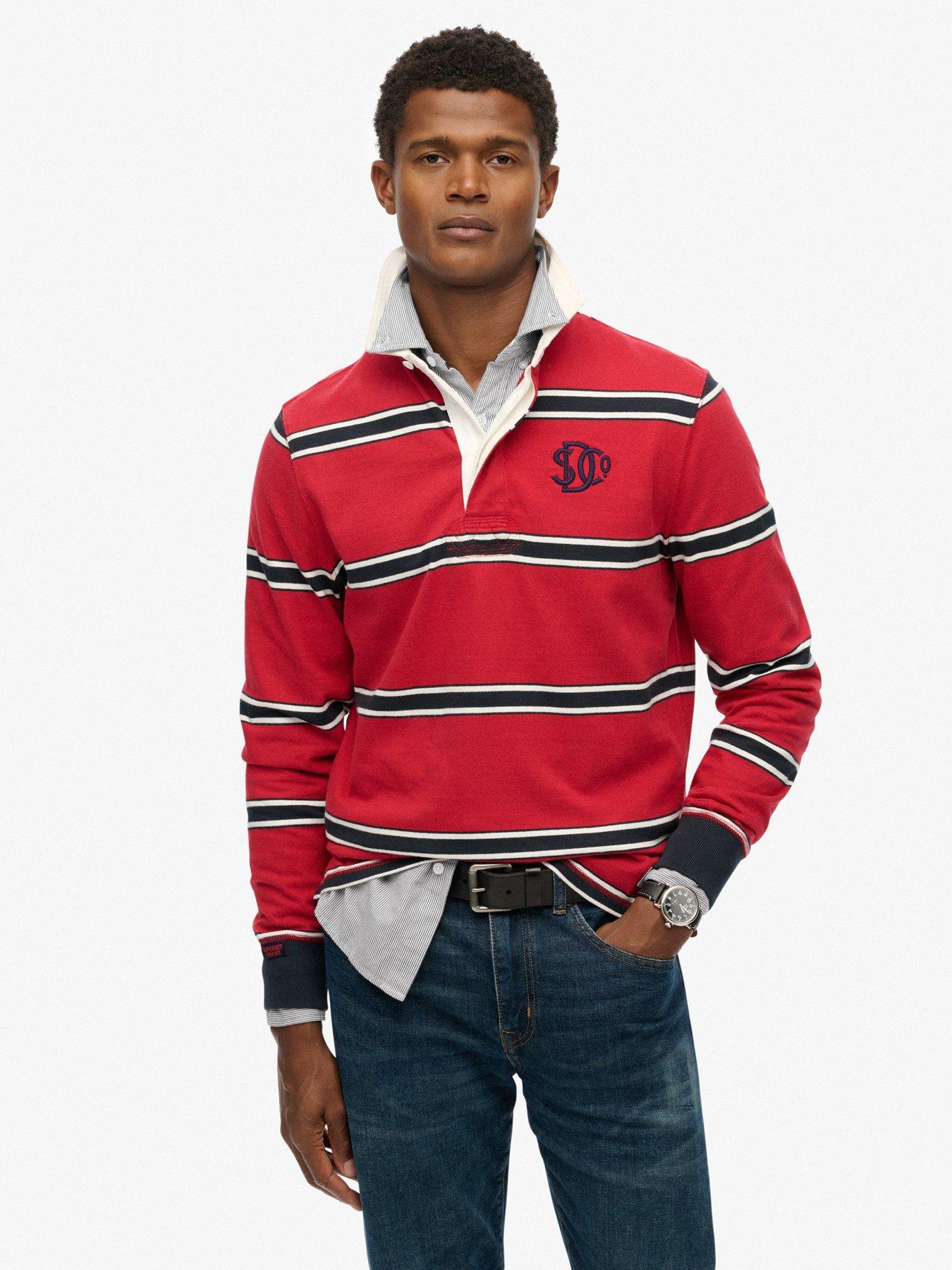 Superdry Superdry Vintage Athletic Rugby Long Sleeve T-shirt - Red