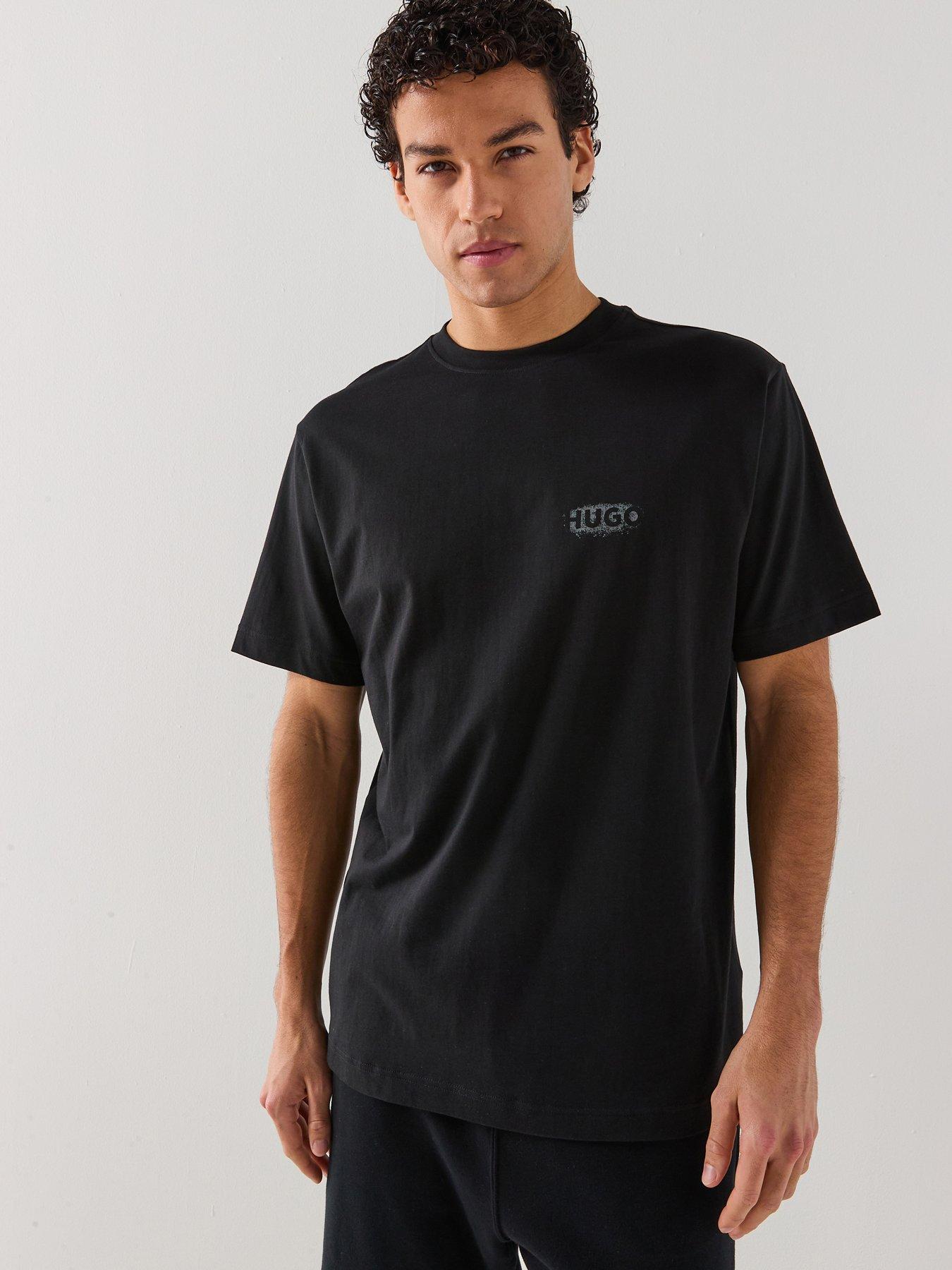 HUGO Hugo Spray Logo Loungewear T-shirt - Black