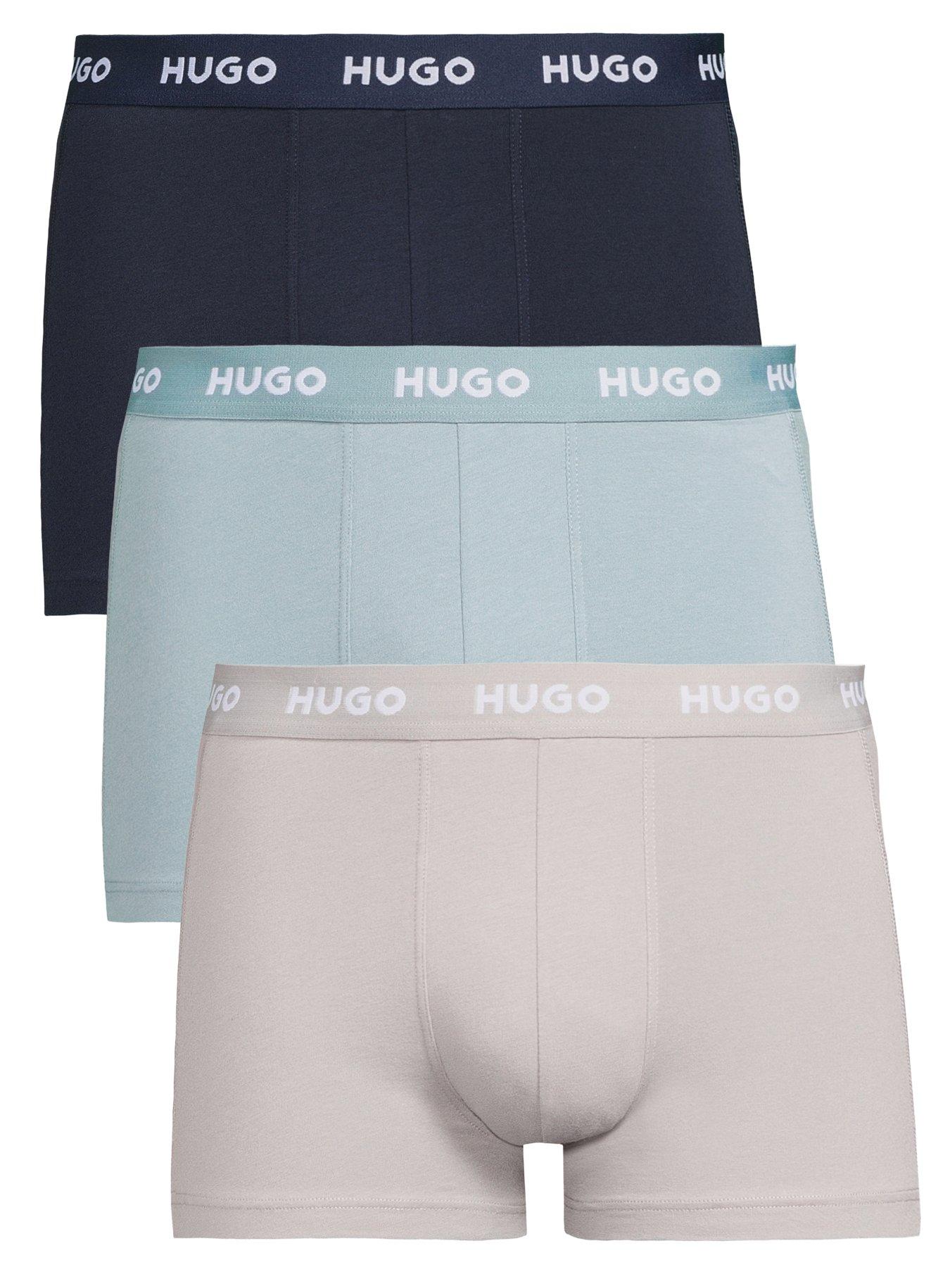 Image 1 of 4 of HUGO Bodywear Triplet 3 Pack Trunks - Blue