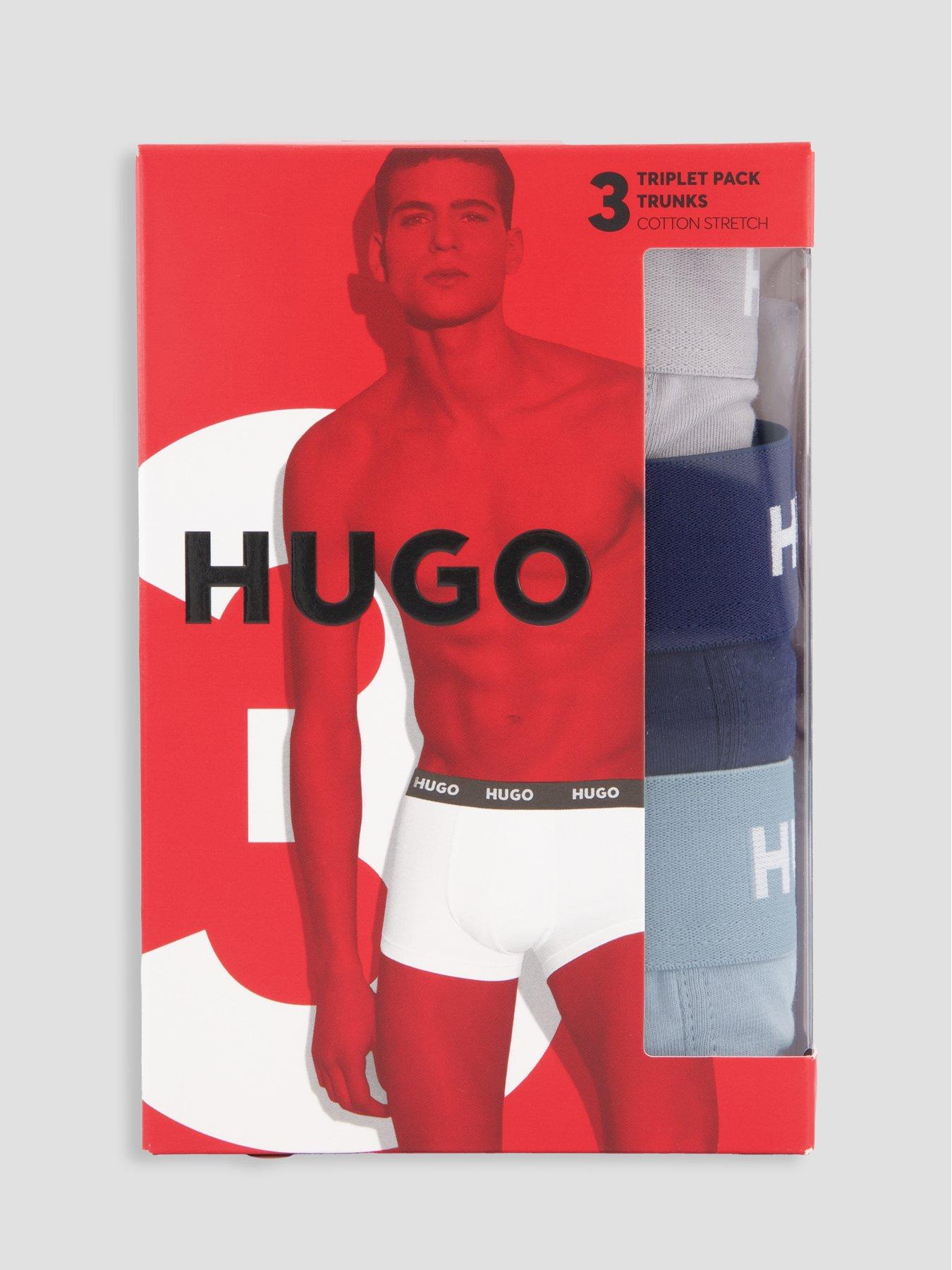 Image 4 of 4 of HUGO Bodywear Triplet 3 Pack Trunks - Blue