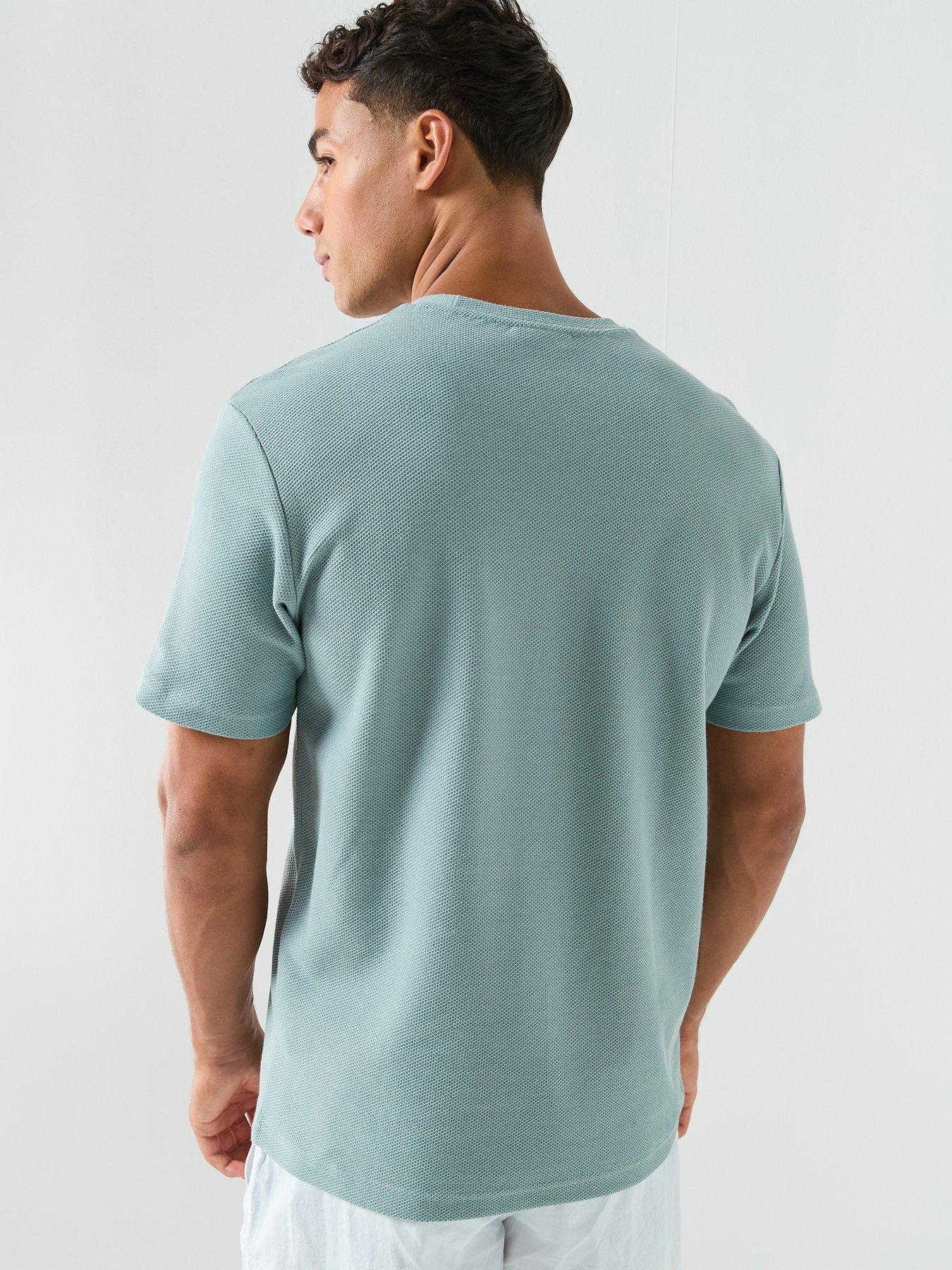 Image 2 of 4 of Emporio Armani Bodywear Pique Crew Neck T-Shirt - Stormy Sea