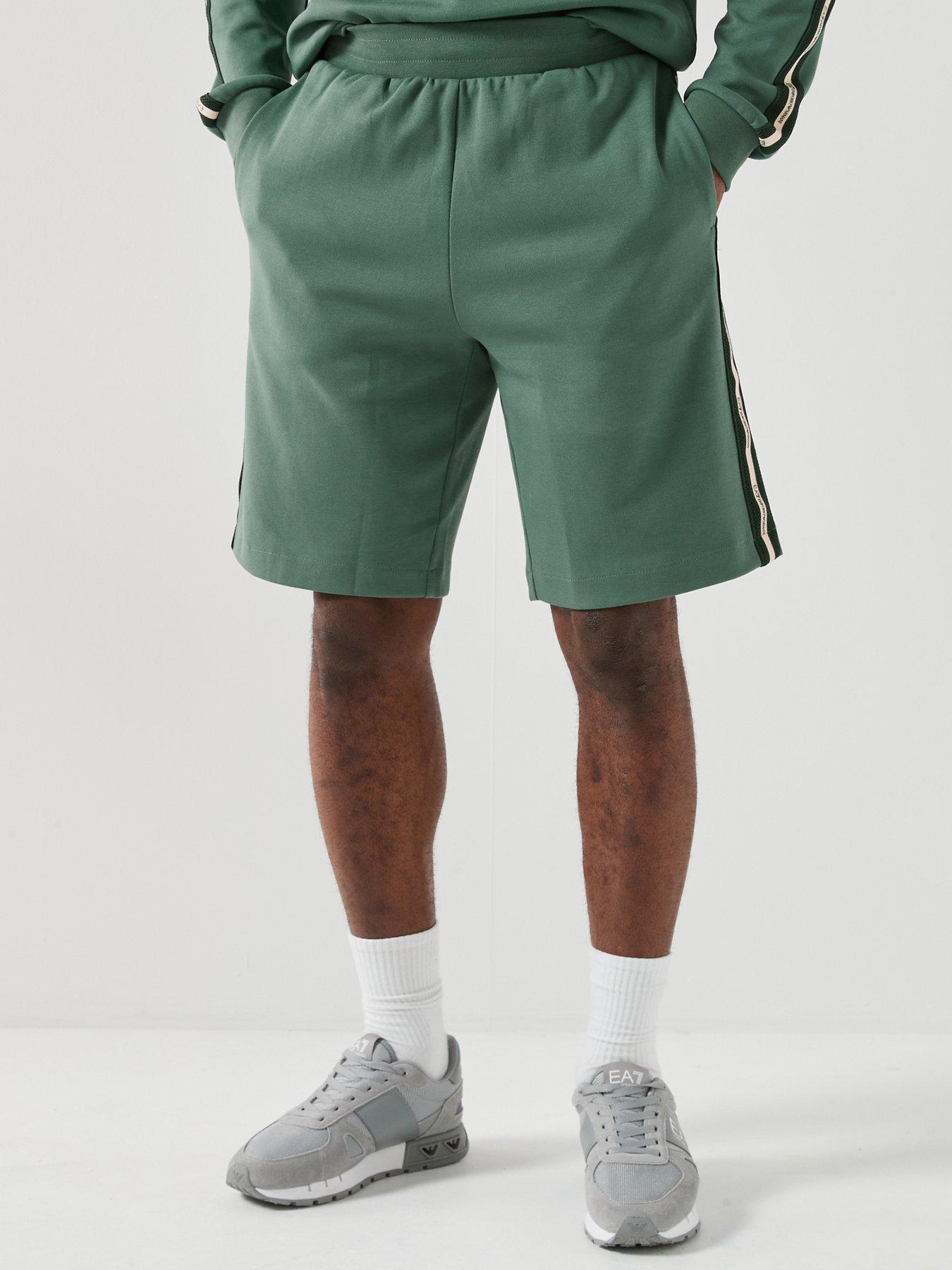 EA7 Emporio Armani Train Taped Sleeve Bermuda Shorts - Dark Green