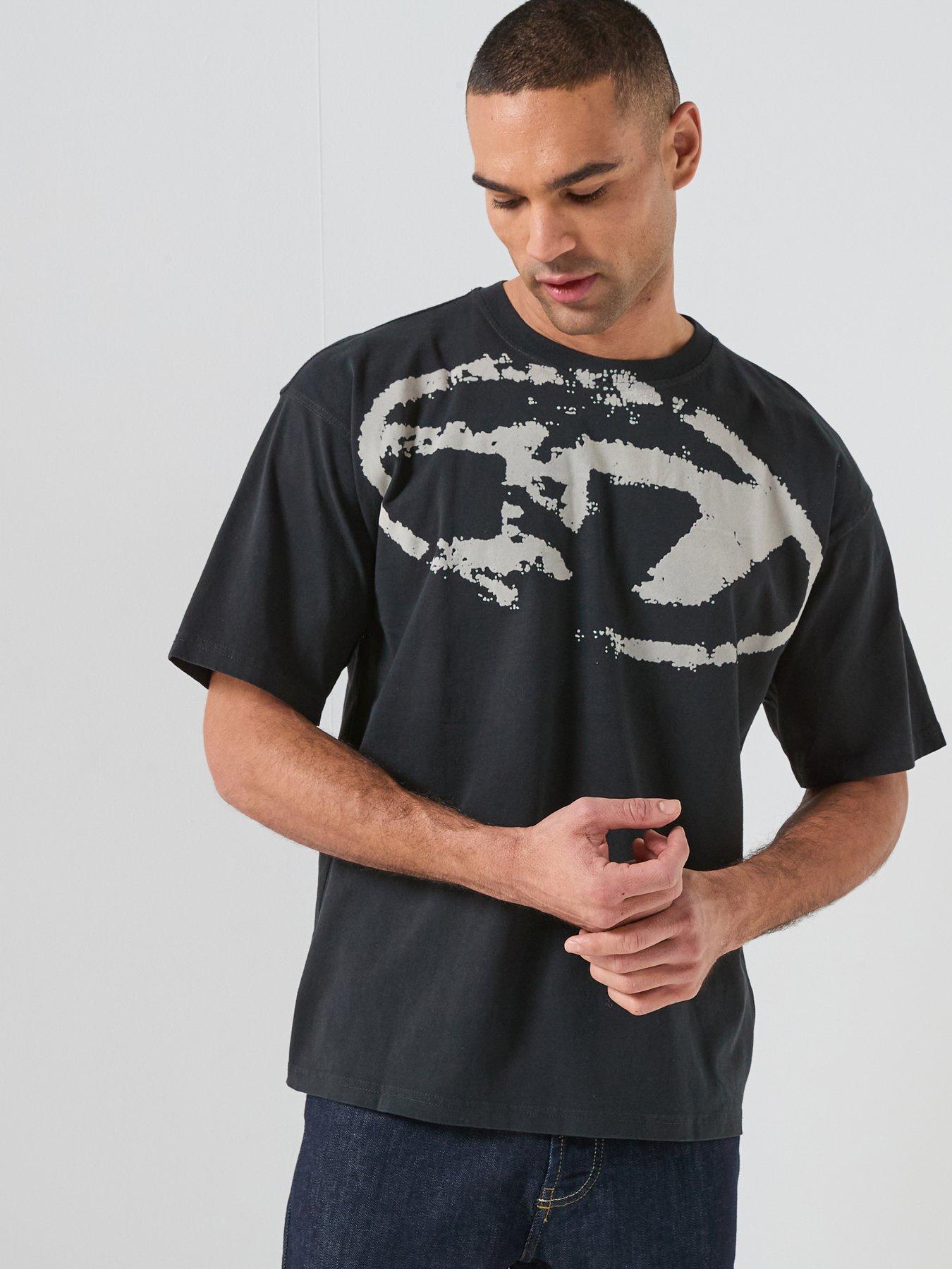 Diesel T-Bleach D Oval Relaxed T-Shirt - Black