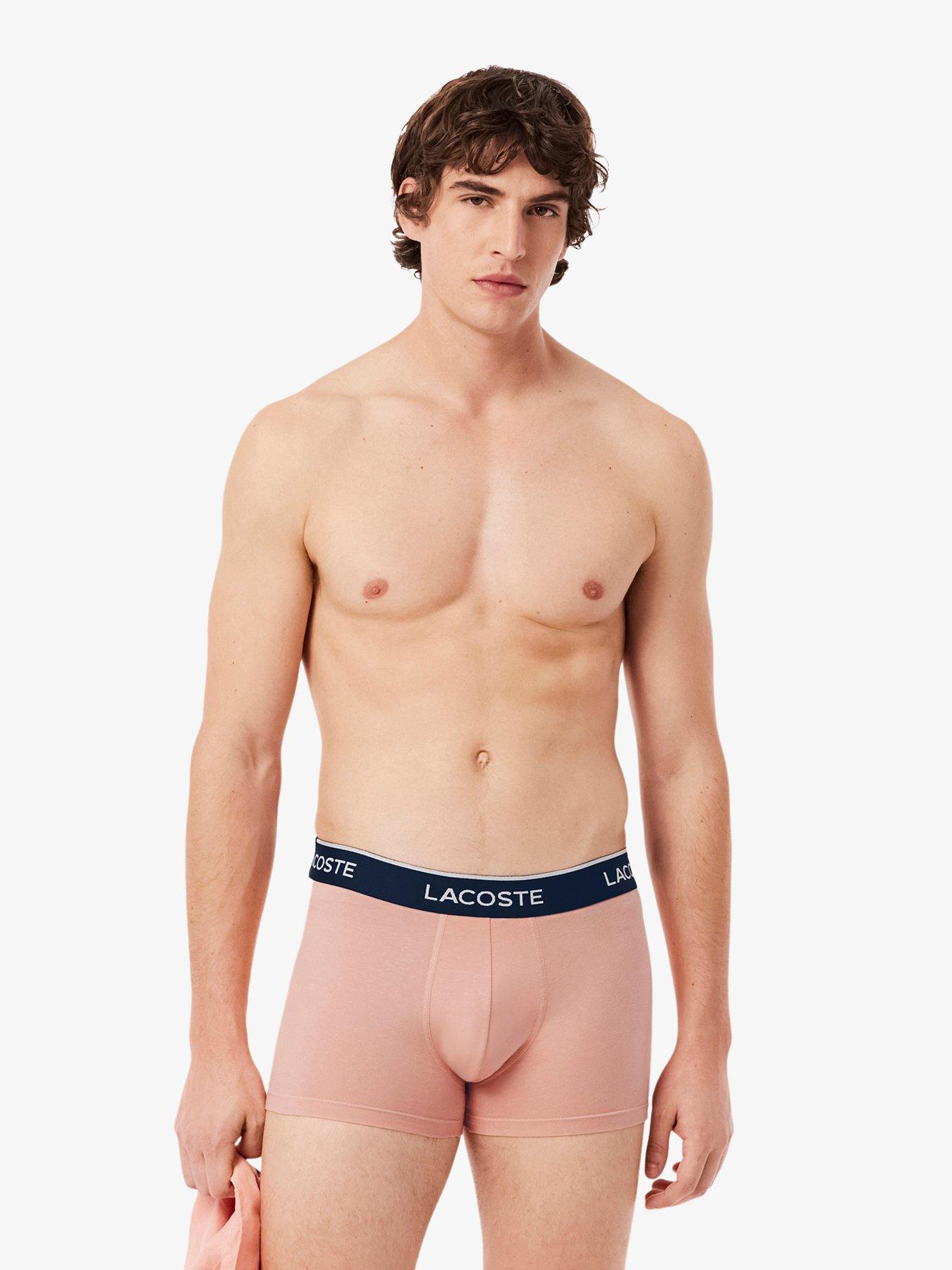 Image 4 of 4 of Lacoste Lacoste 3 Pack Cotton Trunks - Multi