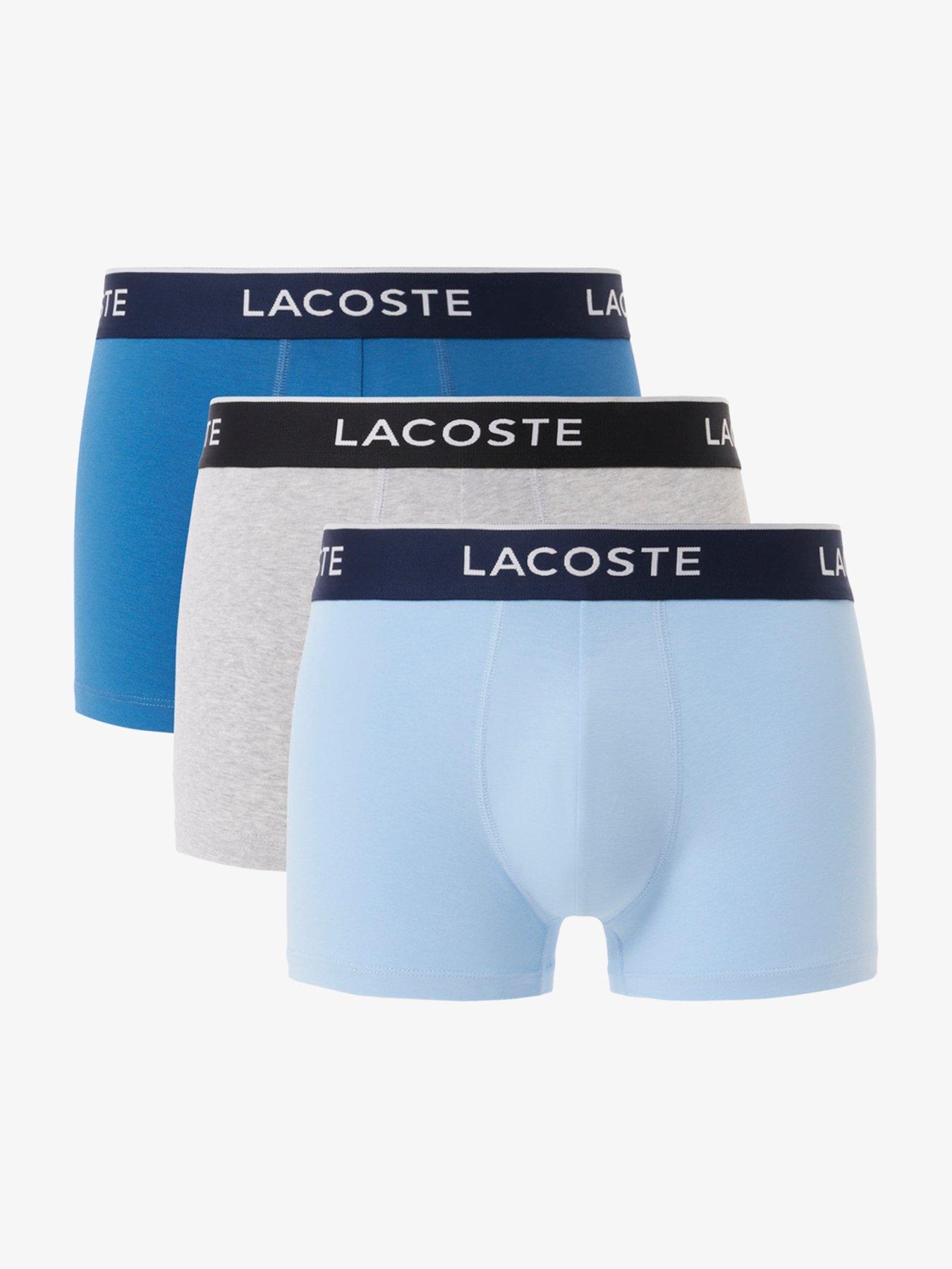 Image 1 of 4 of Lacoste 3 Pack Cotton Trunks - Multi