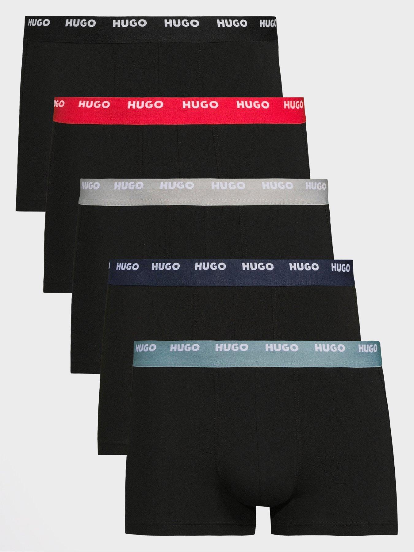 hugo-bodywear-5-pack-trunks-blackfront