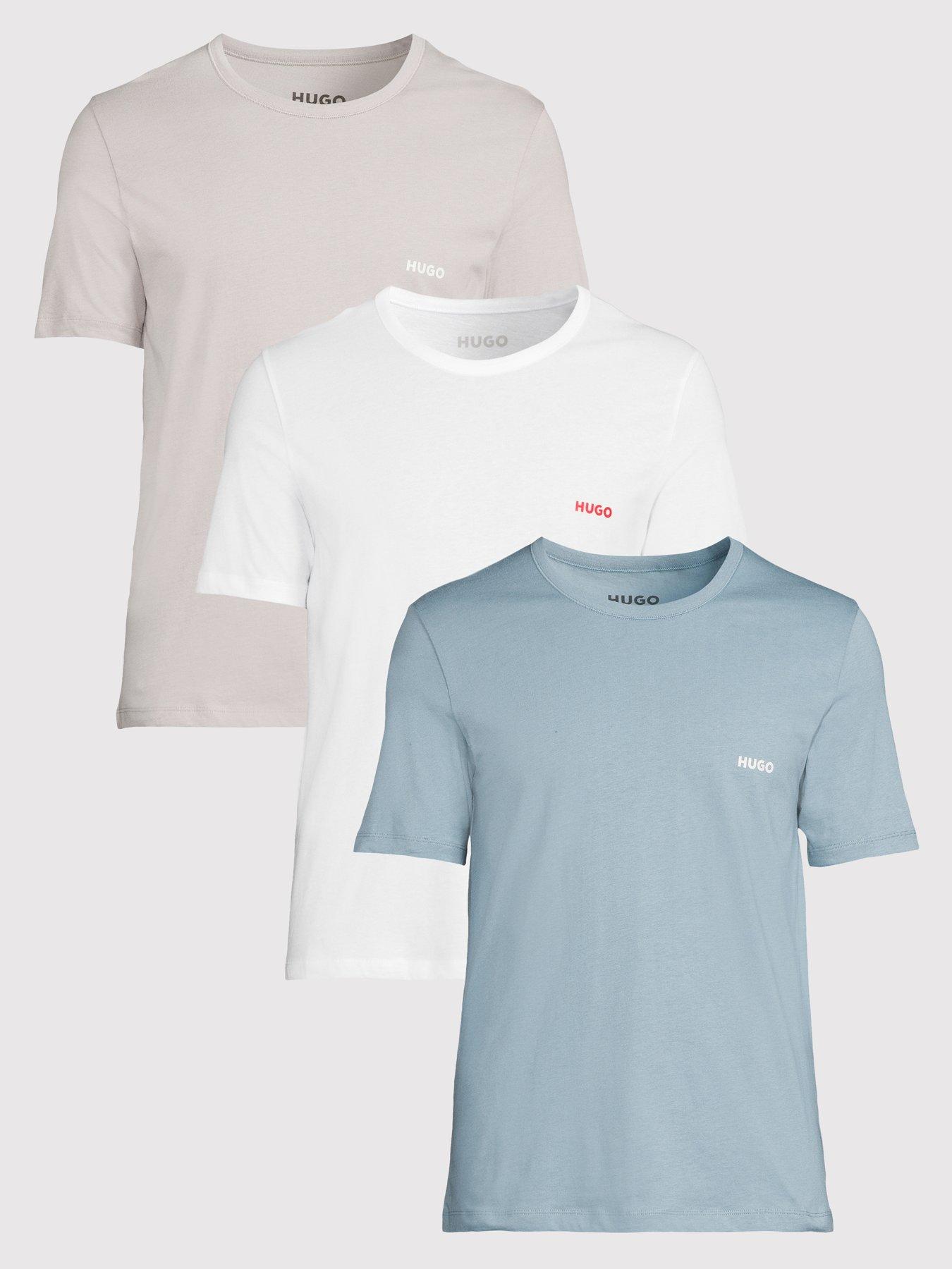 HUGO Bodywear Triplet 3 Pack Loungewear T-Shirts - Assorted