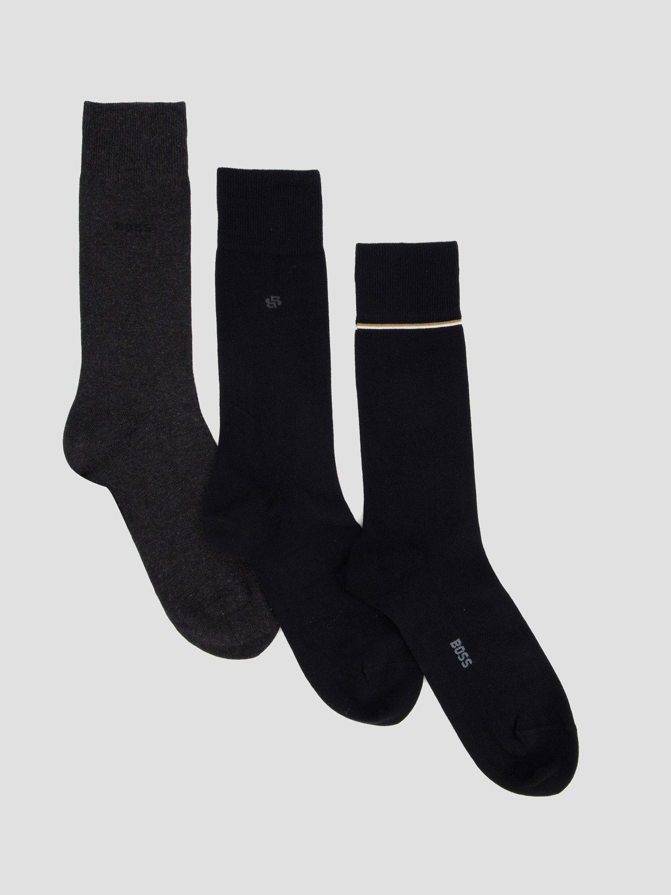 BOSS 3P Gift Box Crew Socks - Black