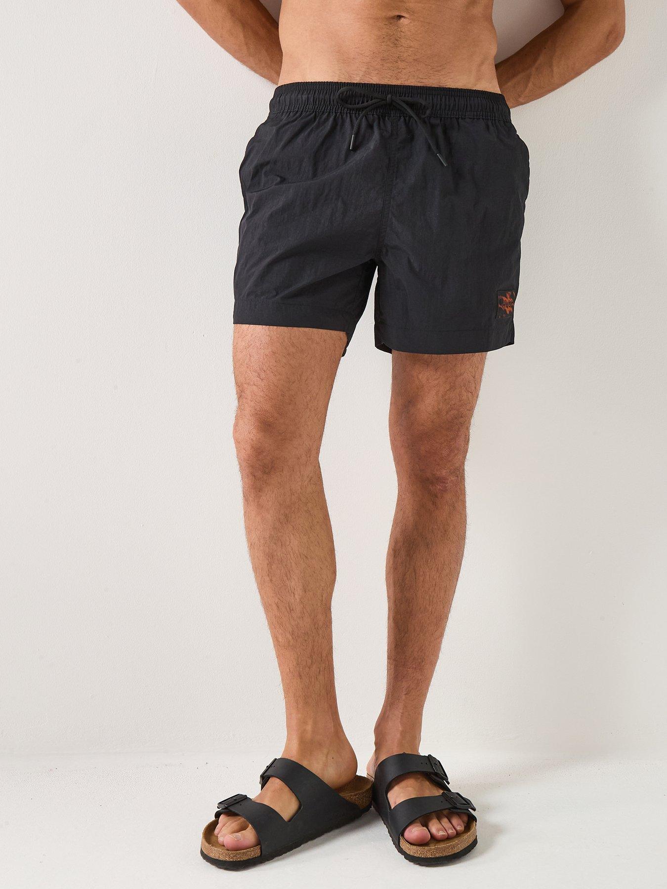 hugo-dominica-tortoise-shell-swim-shorts-blackfront