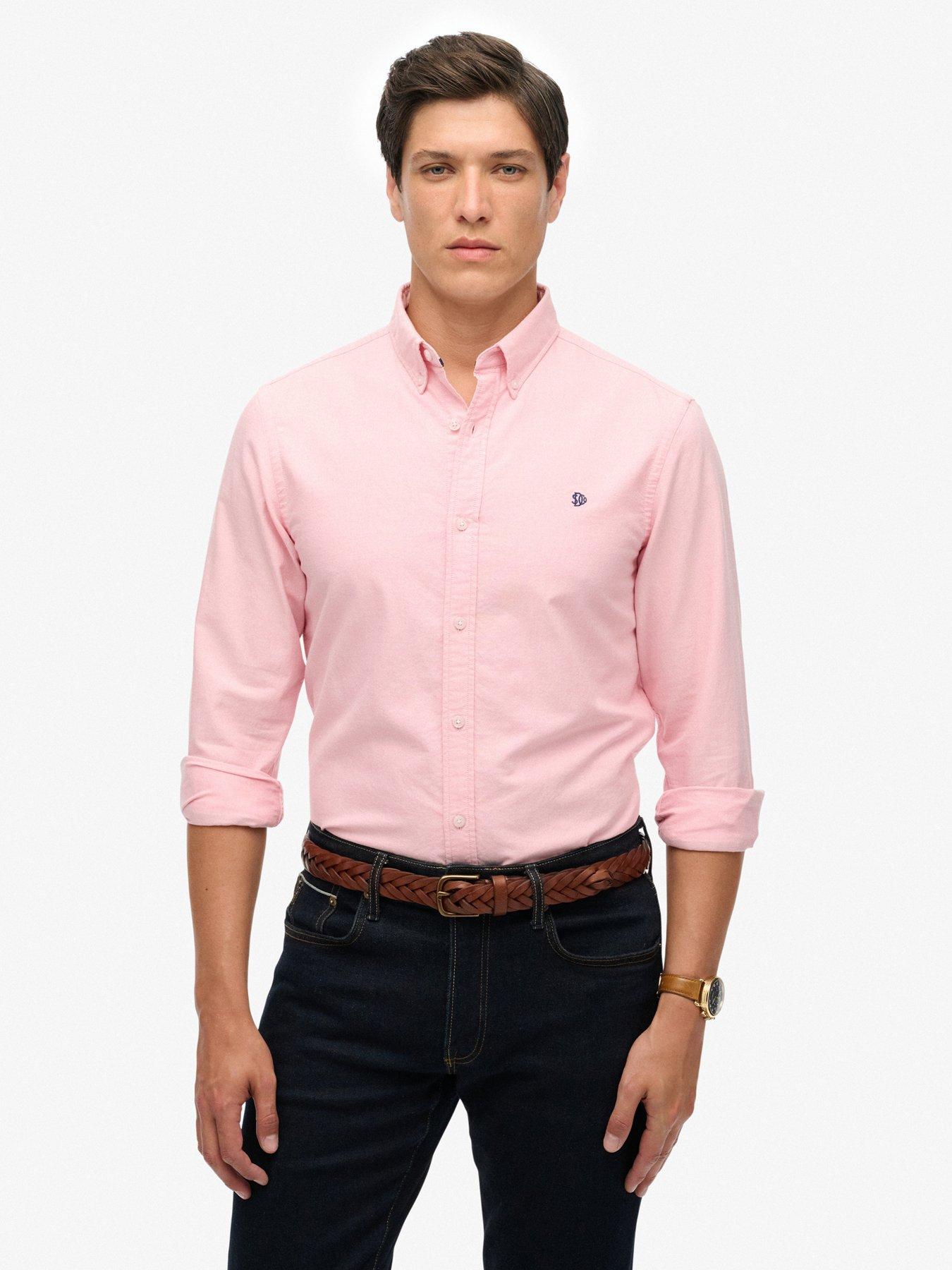 Superdry Superdry Classic Oxford Long Sleeve Shirt - Pink