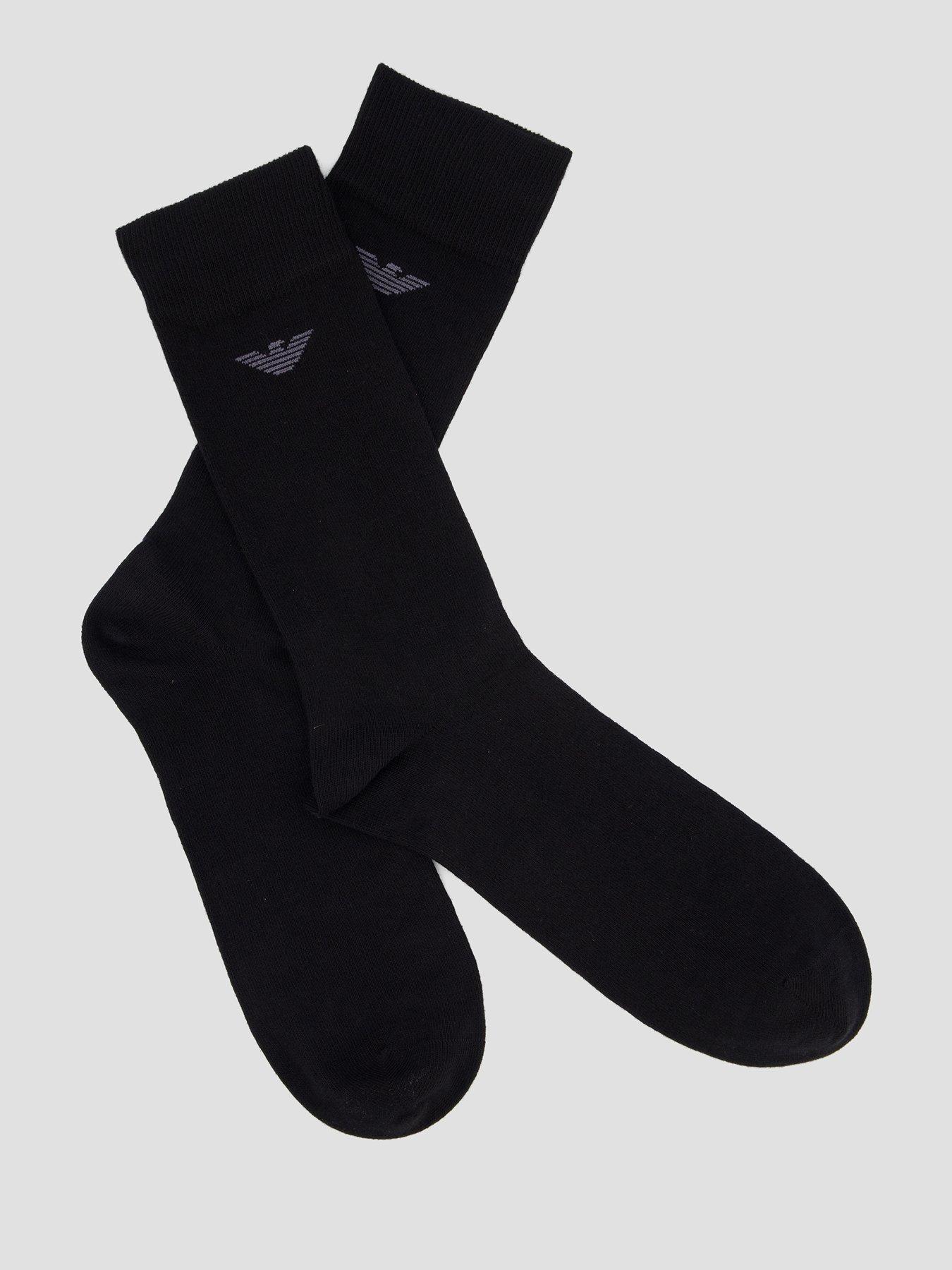 Image 2 of 3 of Emporio Armani Bodywear 3 Pack Crew Socks - Black