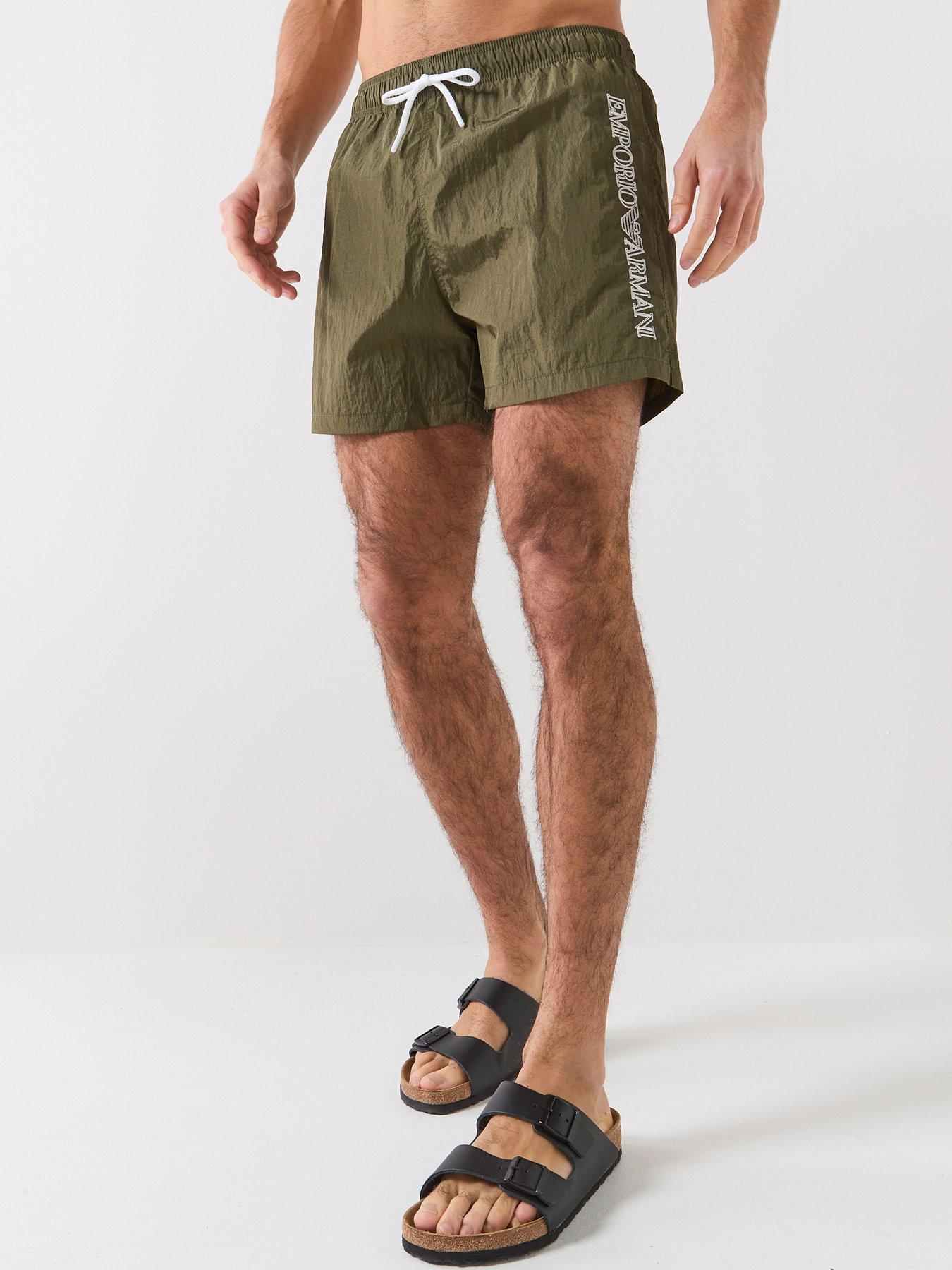 Emporio Armani Bodywear Emporio Armani Bodywear Embroidered Logo Swimshort - Khaki