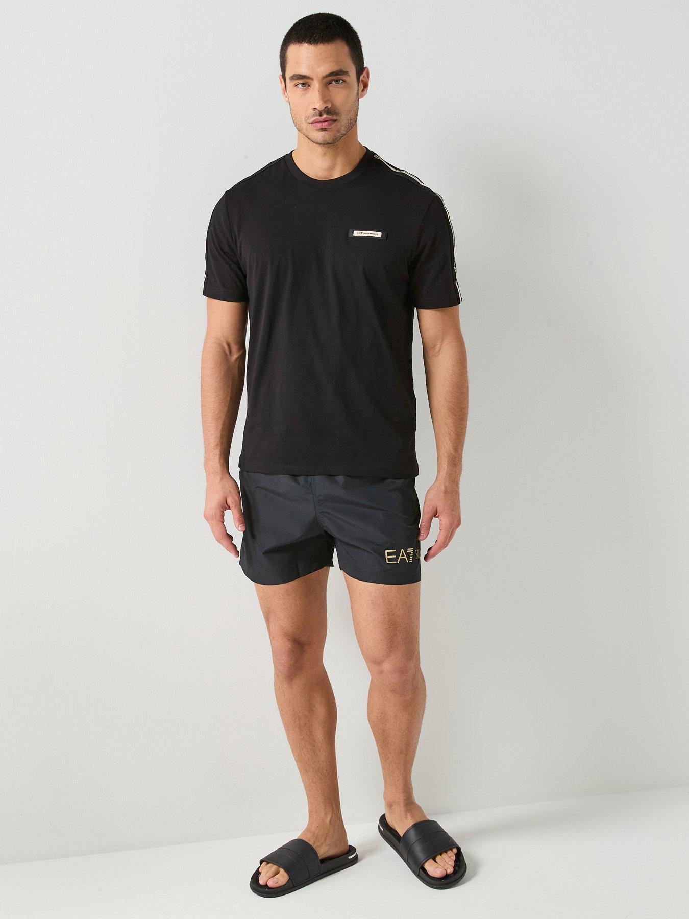 Image 3 of 4 of EA7 Emporio Armani Extended Logo Swimshorts - Black