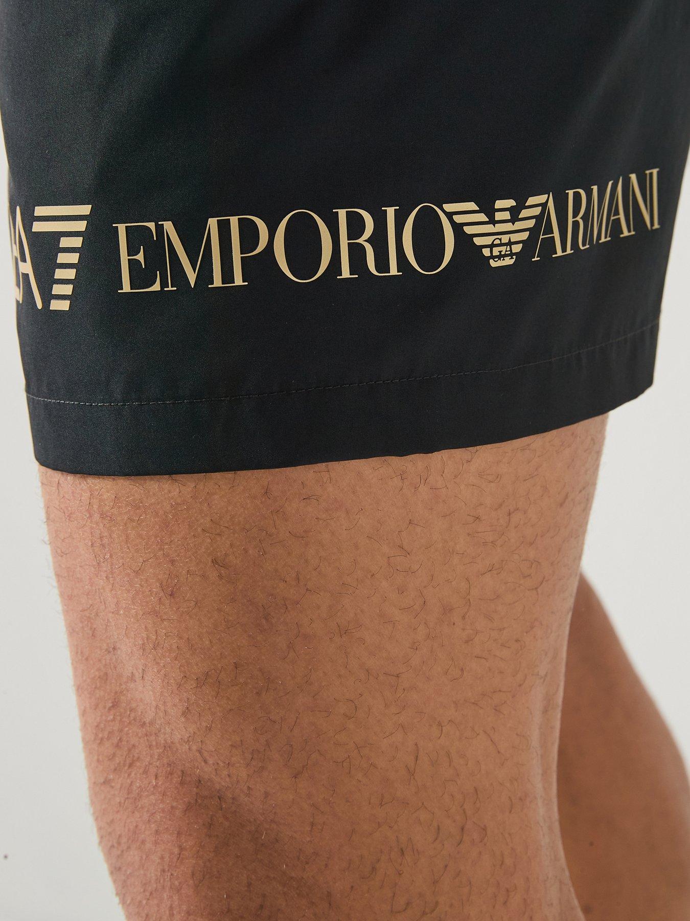 Image 4 of 4 of EA7 Emporio Armani Extended Logo Swimshorts - Black