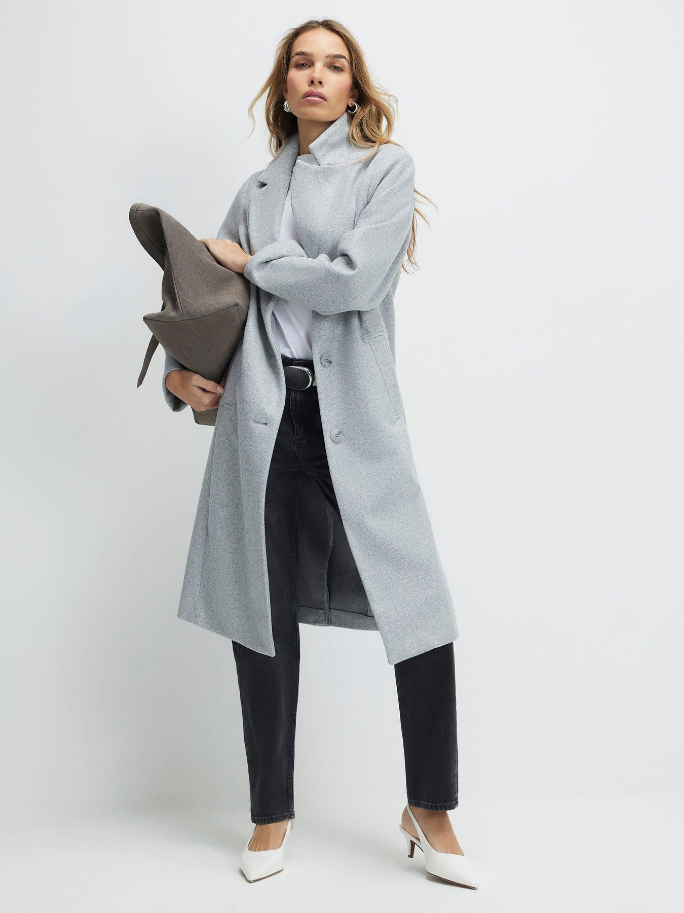 River Island Unlined Core SB Coat - Grey