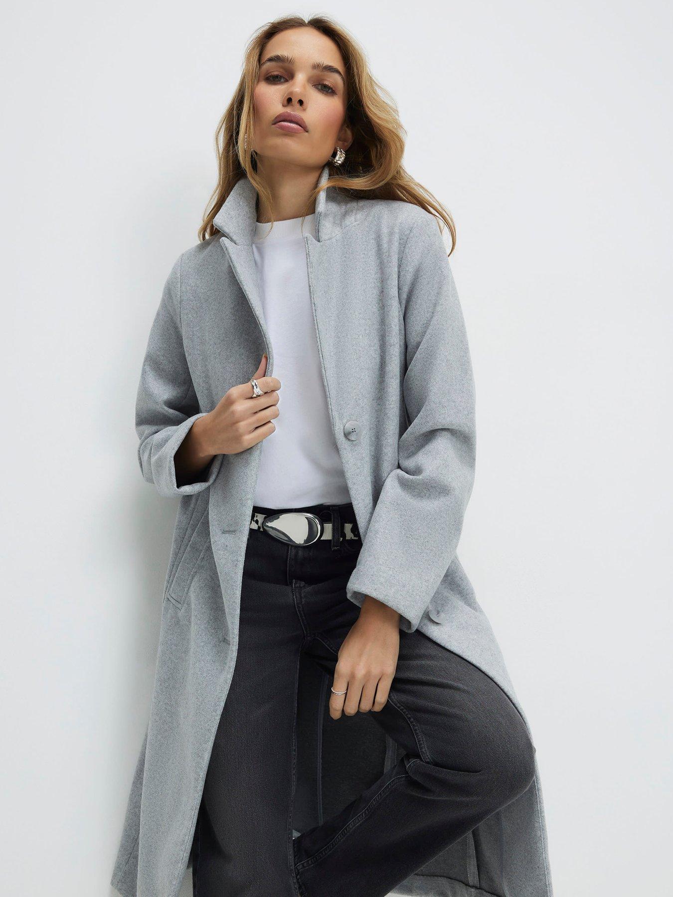 Image 3 of 6 of River Island Unlined Core SB Coat - Grey