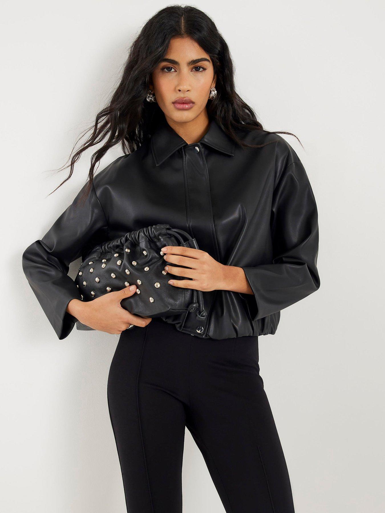 river-island-pu-cf-placket-bomber-black