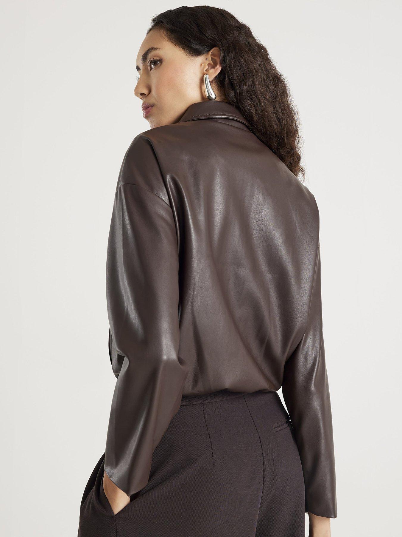 river-island-pu-placket-bomber-jacket-brownstillFront