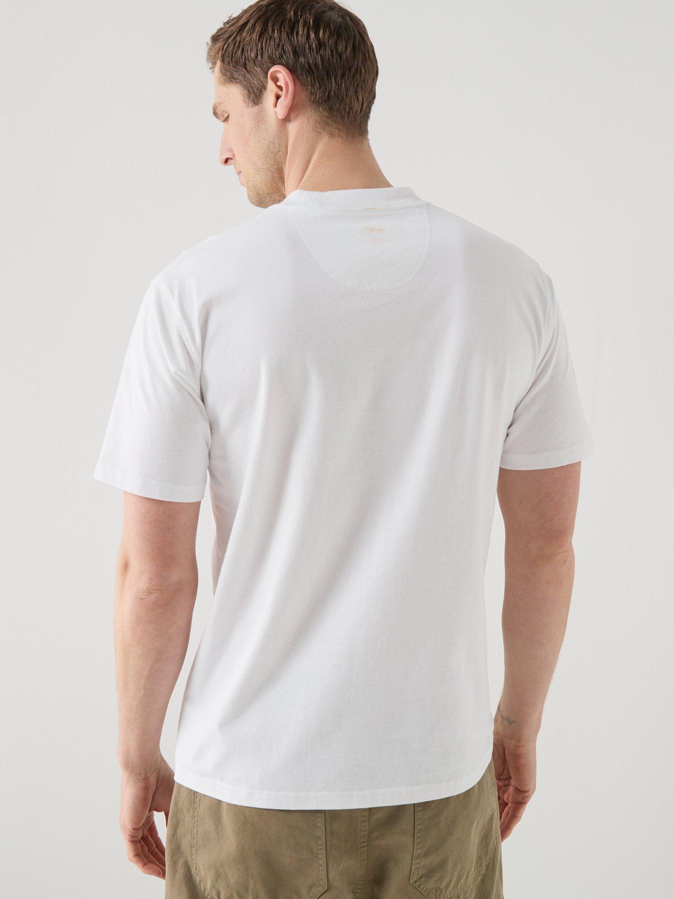 Image 2 of 5 of Barbour Dalton Logo Oversized Fit T-Shirt - White