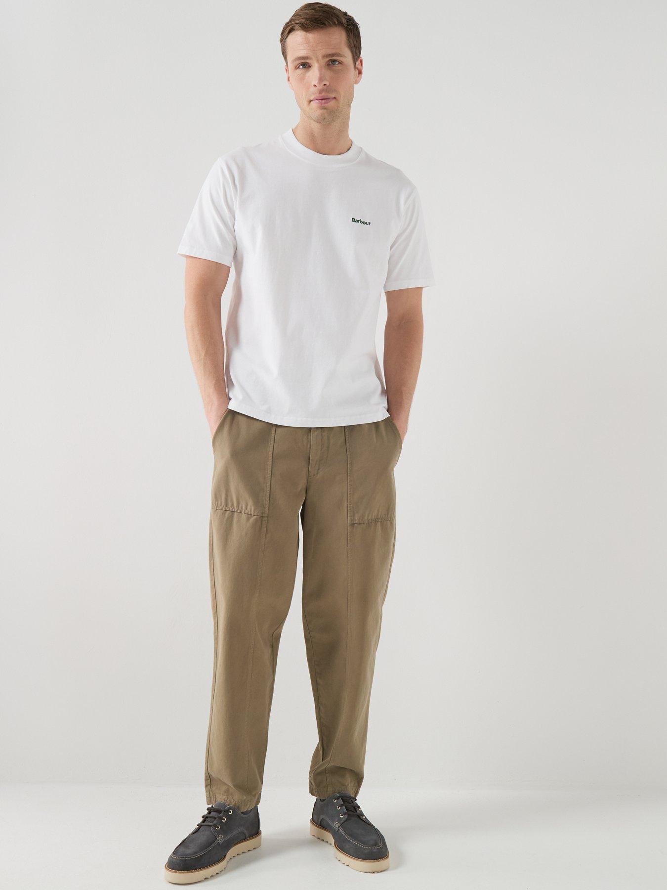 Image 3 of 5 of Barbour Dalton Logo Oversized Fit T-Shirt - White